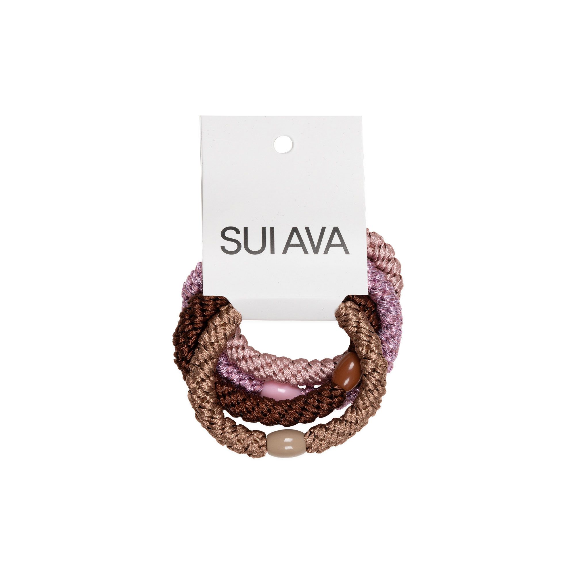 SUI AVA - 4-pack Basic Essentials Elastics, rosa energy