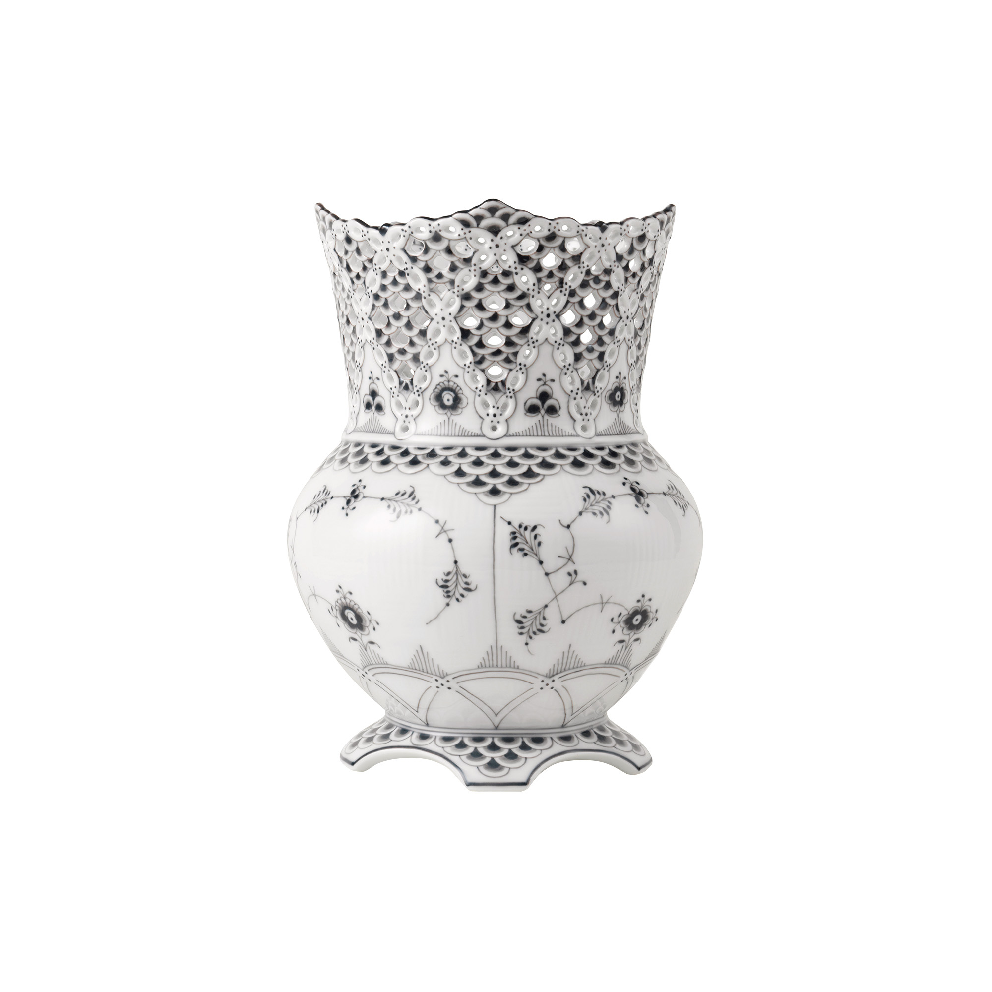 Royal Copenhagen - Sort Musselmalet Helblonde vase 22 cm