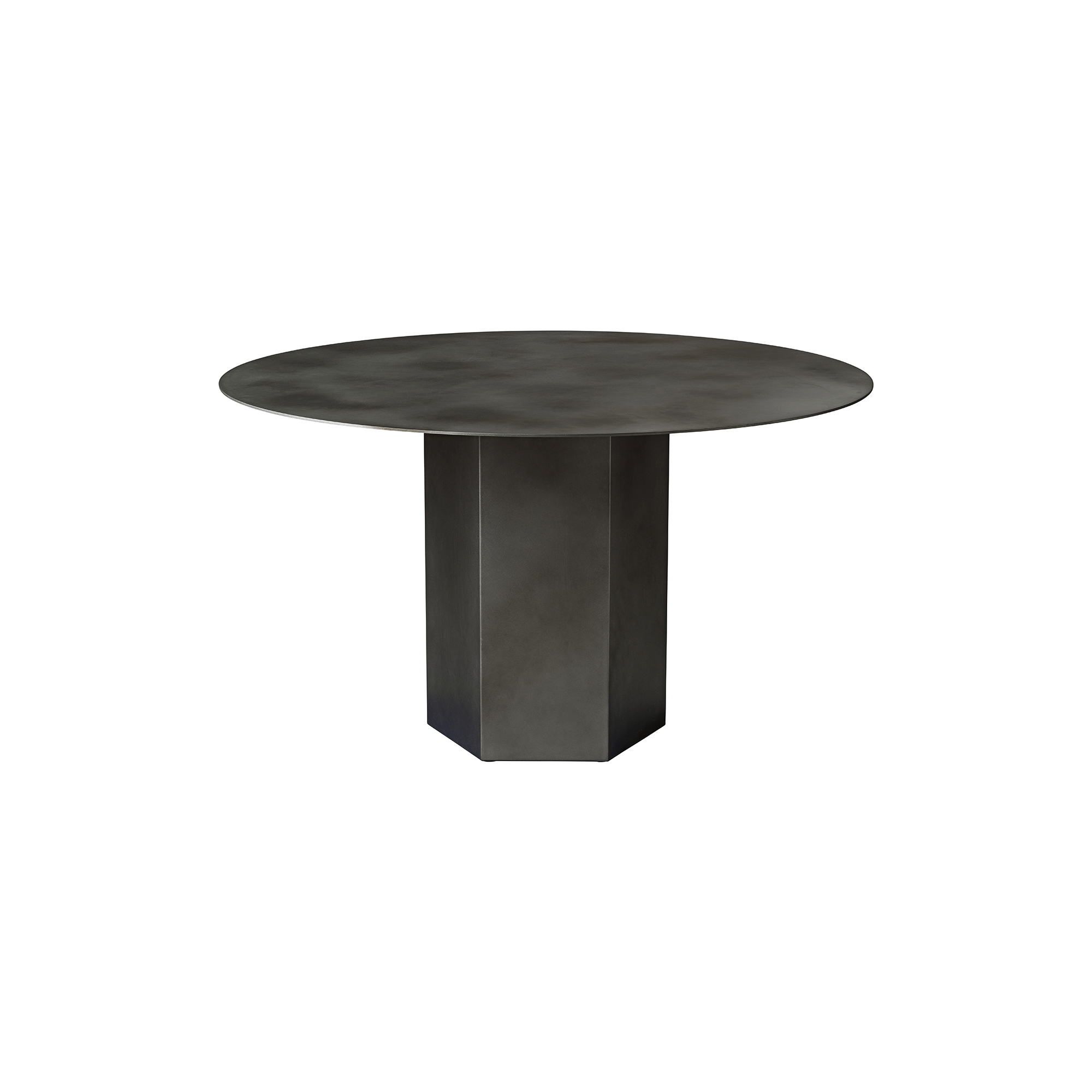 GUBI - Epic Round Dining Table, misty grey - H: 74 x Ø 130 cm.