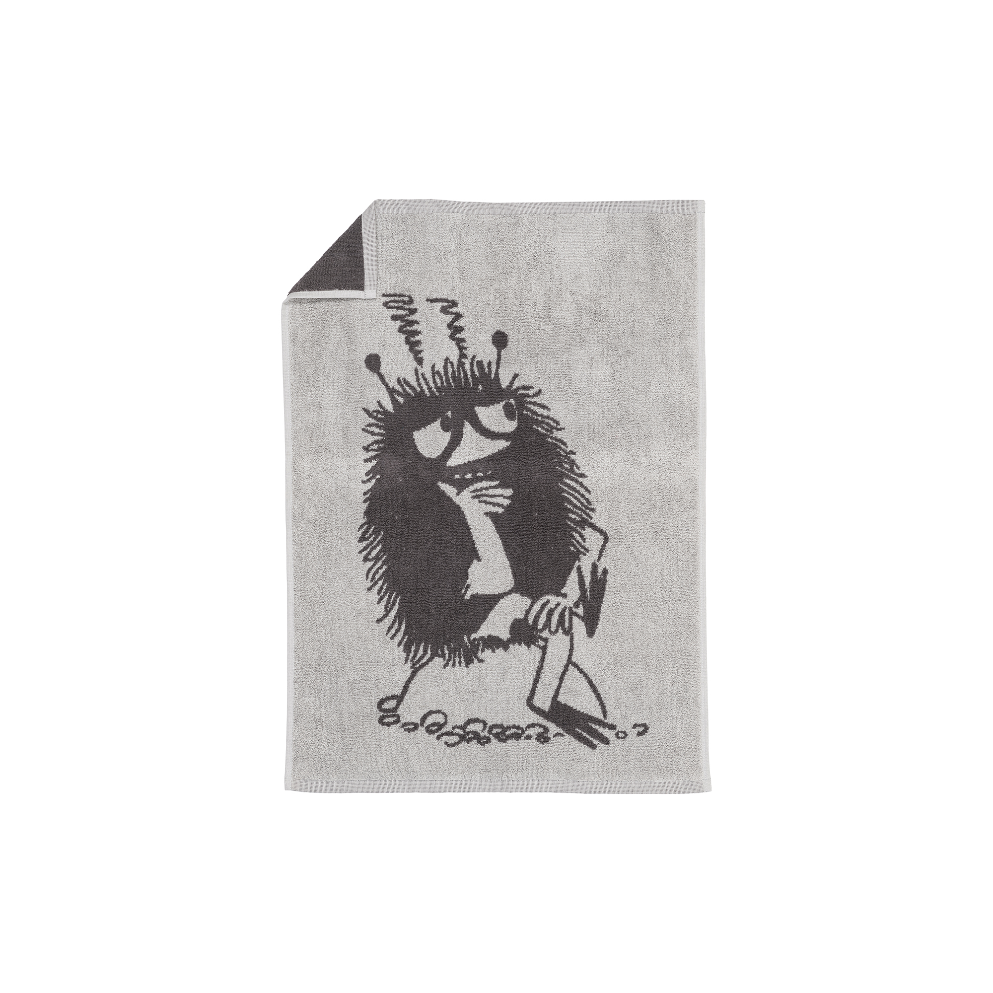 Moomin Arabia - Mumi badehåndklæde Stinky 50x70 cm, grå - 50x70 cm