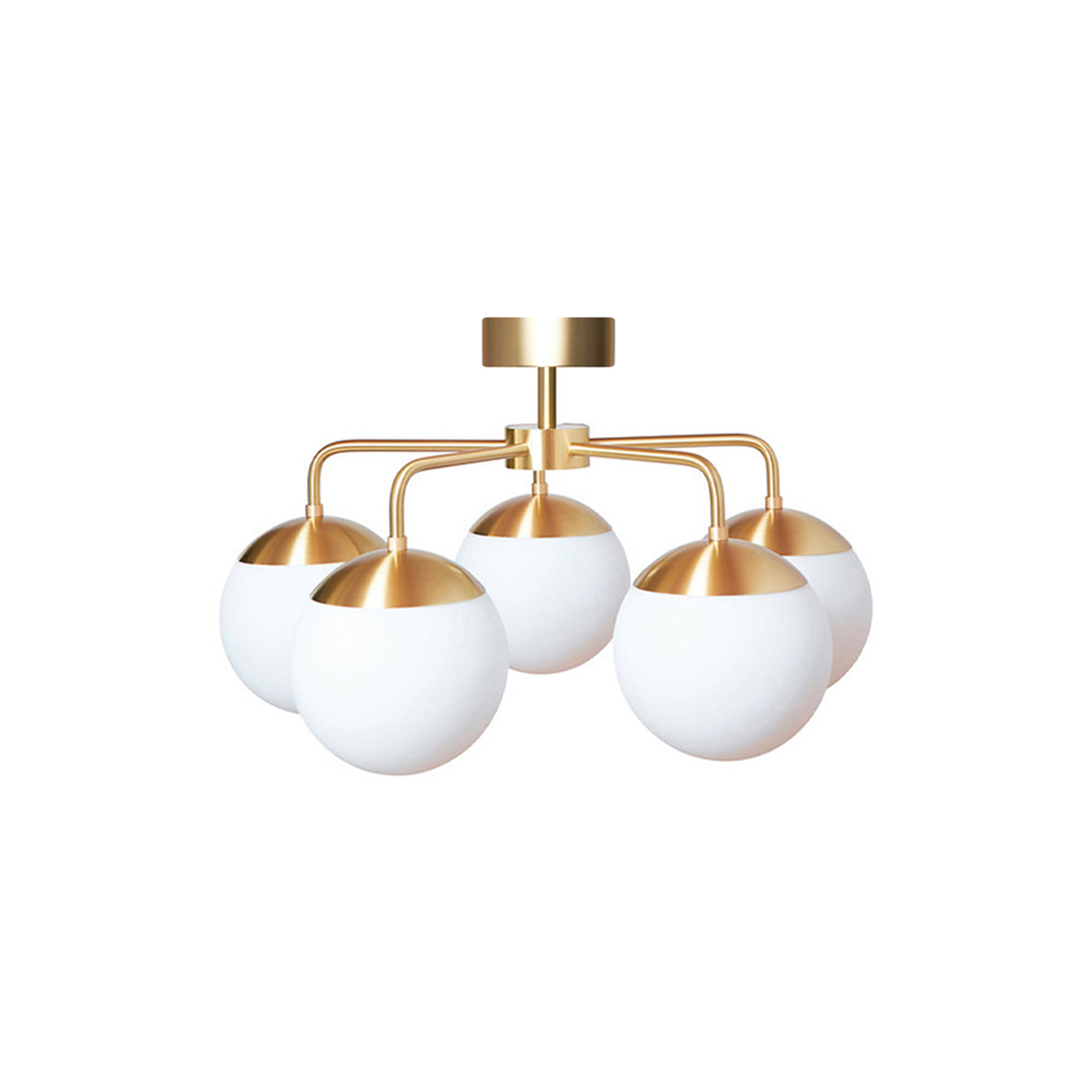Rubn - Lord 5 Chandelier, brass/opal