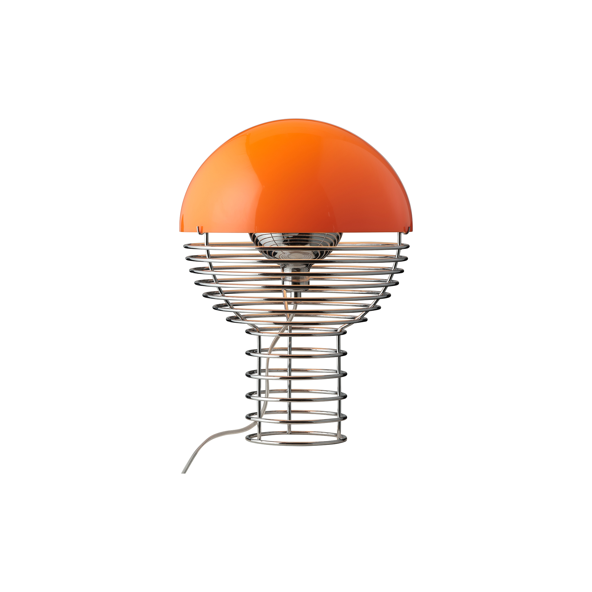 Verpan - Wire bordlampe, orange - H: 42 x Ø 30 cm.