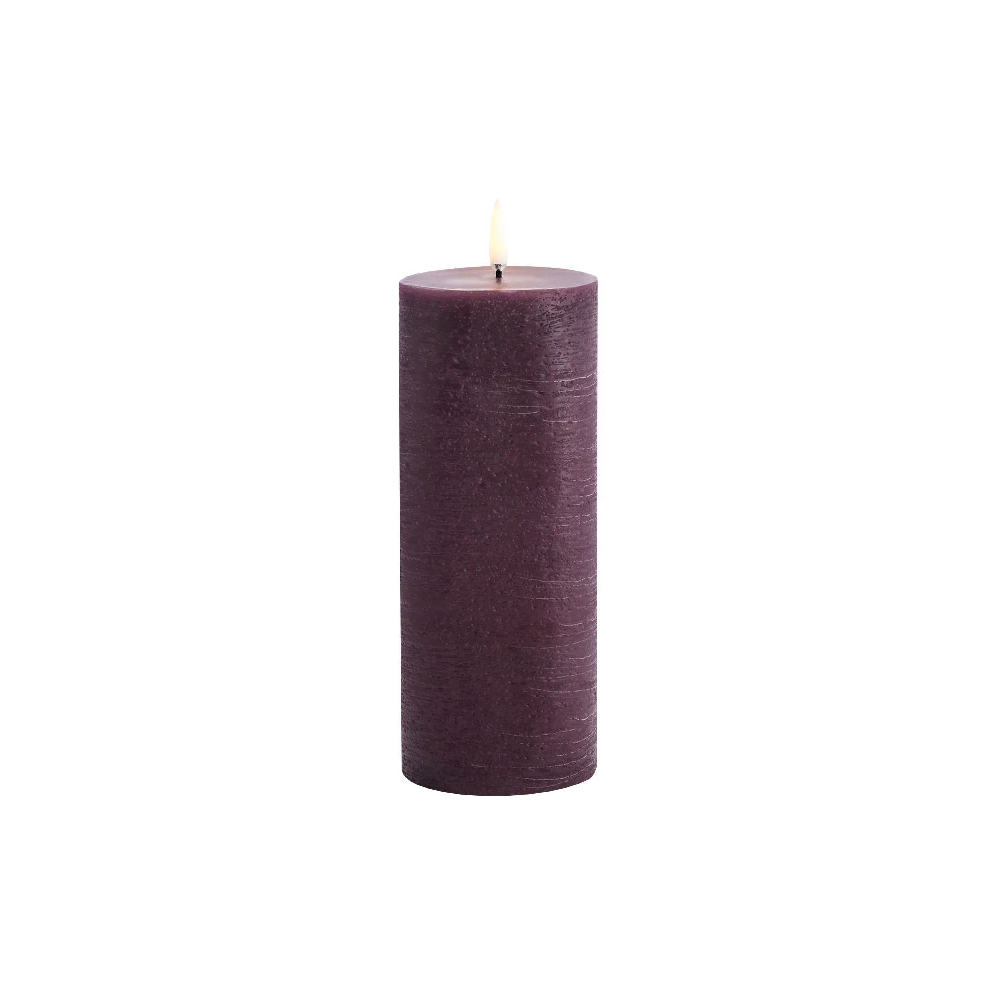Uyuni Lighting - LED Pillar Candle 20 cm, plum - H20 cm