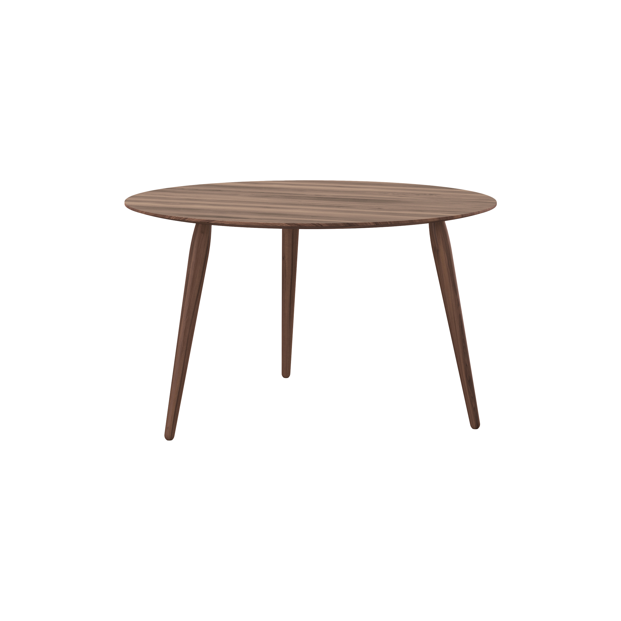 Bruunmunch Furniture - PLAYround Ø75 sofabord, naturolieret valnød - H44 cm