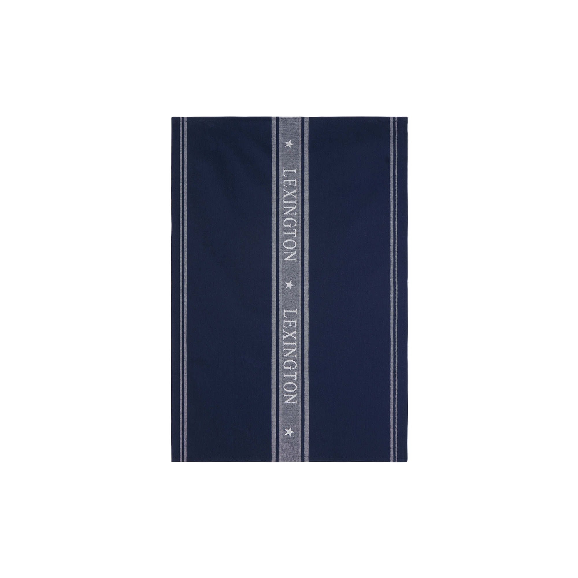 Lexington - Icons cotton jacquard star kitchen towel, dress blue/white