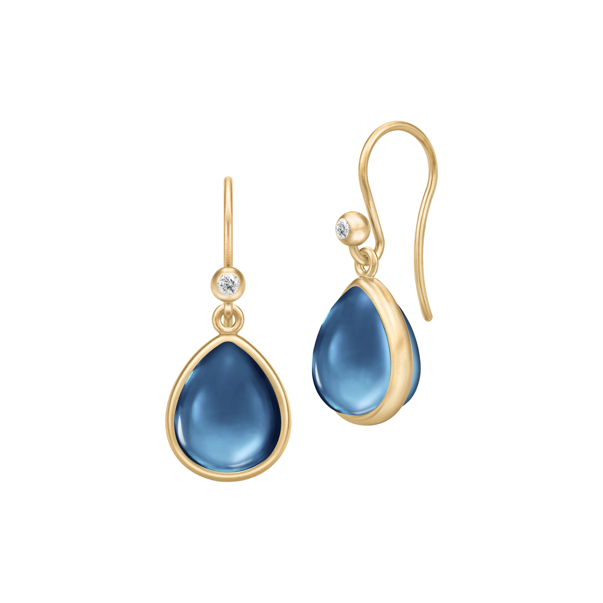 Julie Sandlau - Paloma Earrings, gold/sapphire blue, Prime