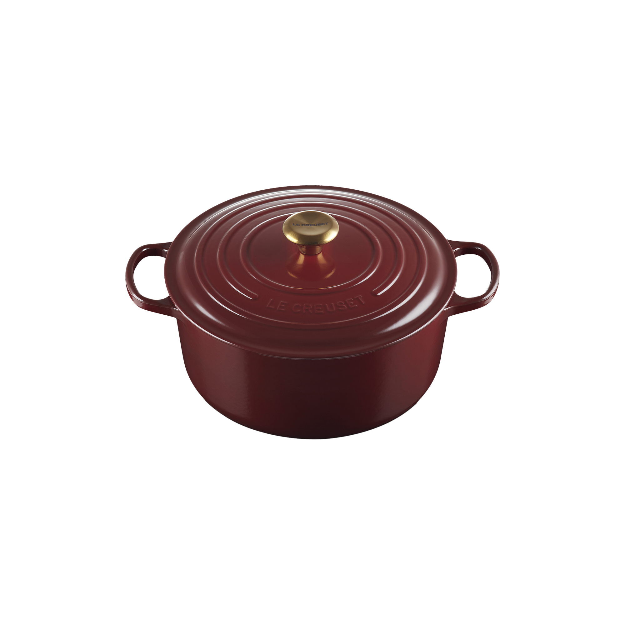 Le Creuset - Signature rund støbejernsgryde Ø 28 cm, garnet - Ø28 cm