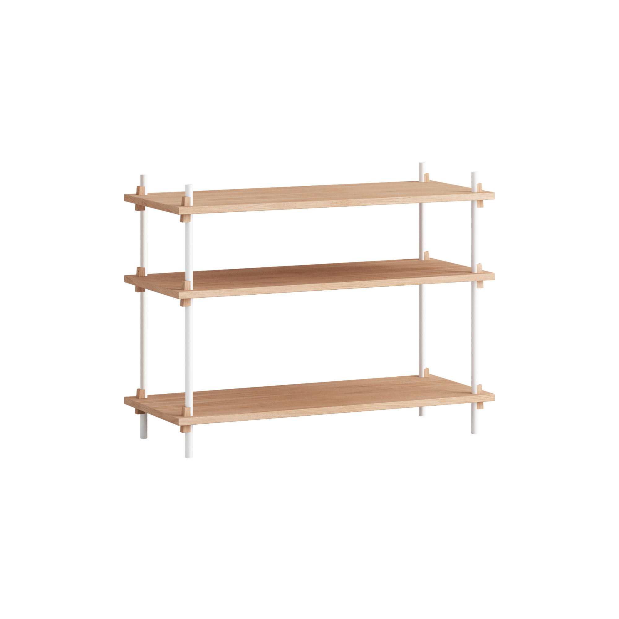 MOEBE - Shelving Classic Low, oak/white