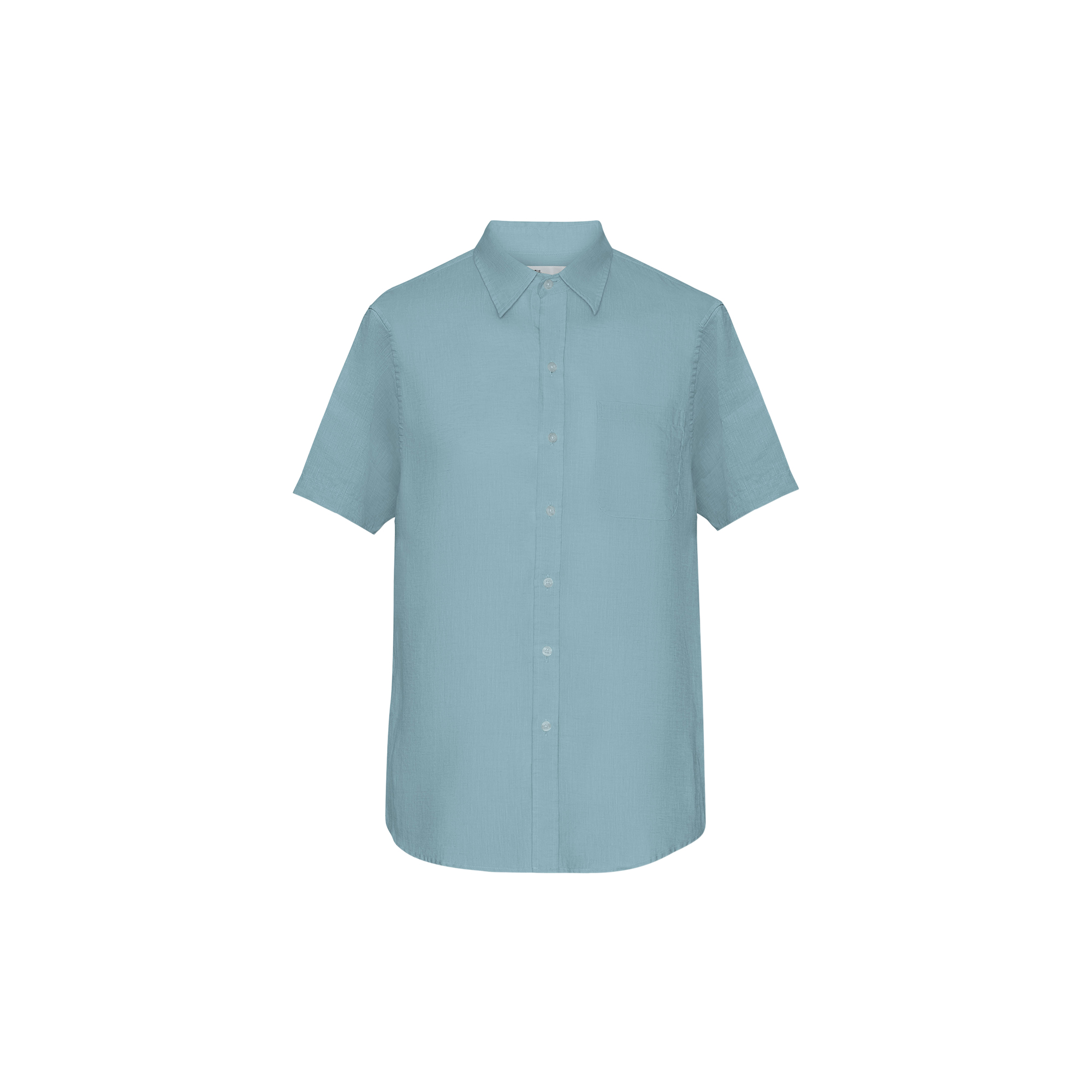 Colorful Standard - Linen SS Shirt, steel blue - Str. XL