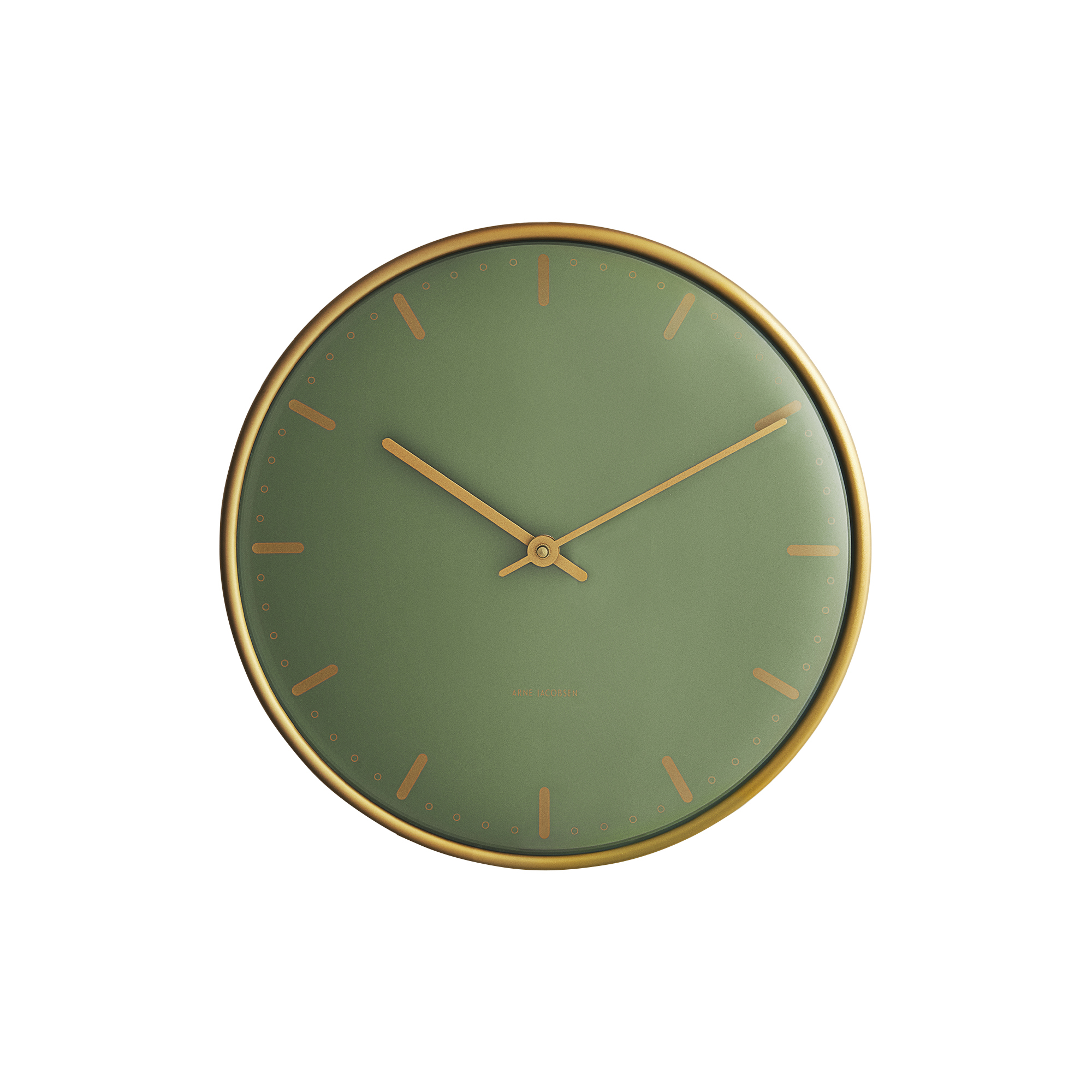 Arne Jacobsen Clocks - City Hall Vægur Large, grøn - Ø29 cm