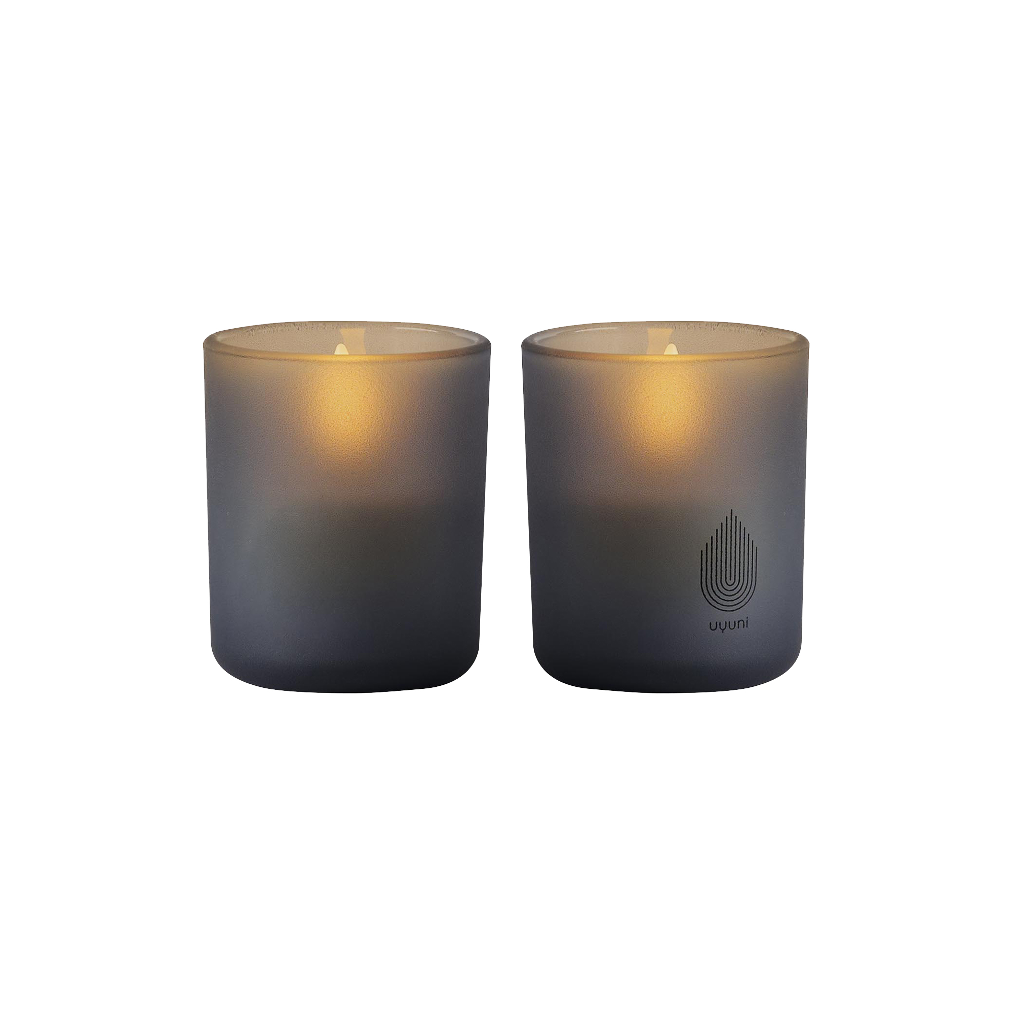 Uyuni Lighting - Glass Candle 2-pack, grey