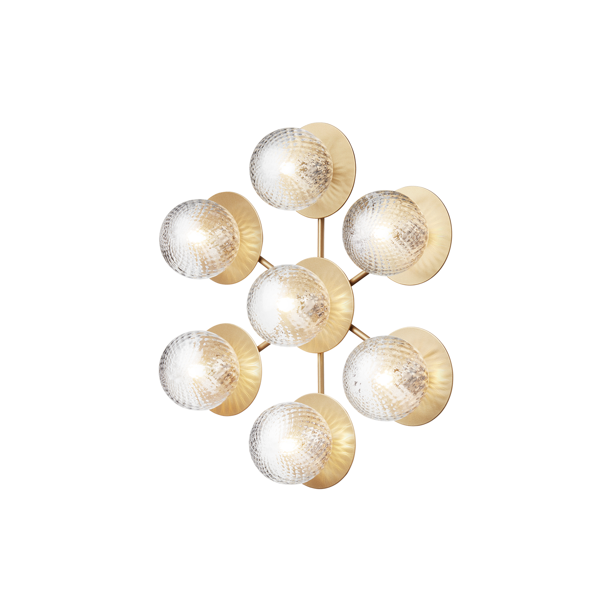 Nuura - Liila 7 Star Wall Lamp, nordic gold/optic clear