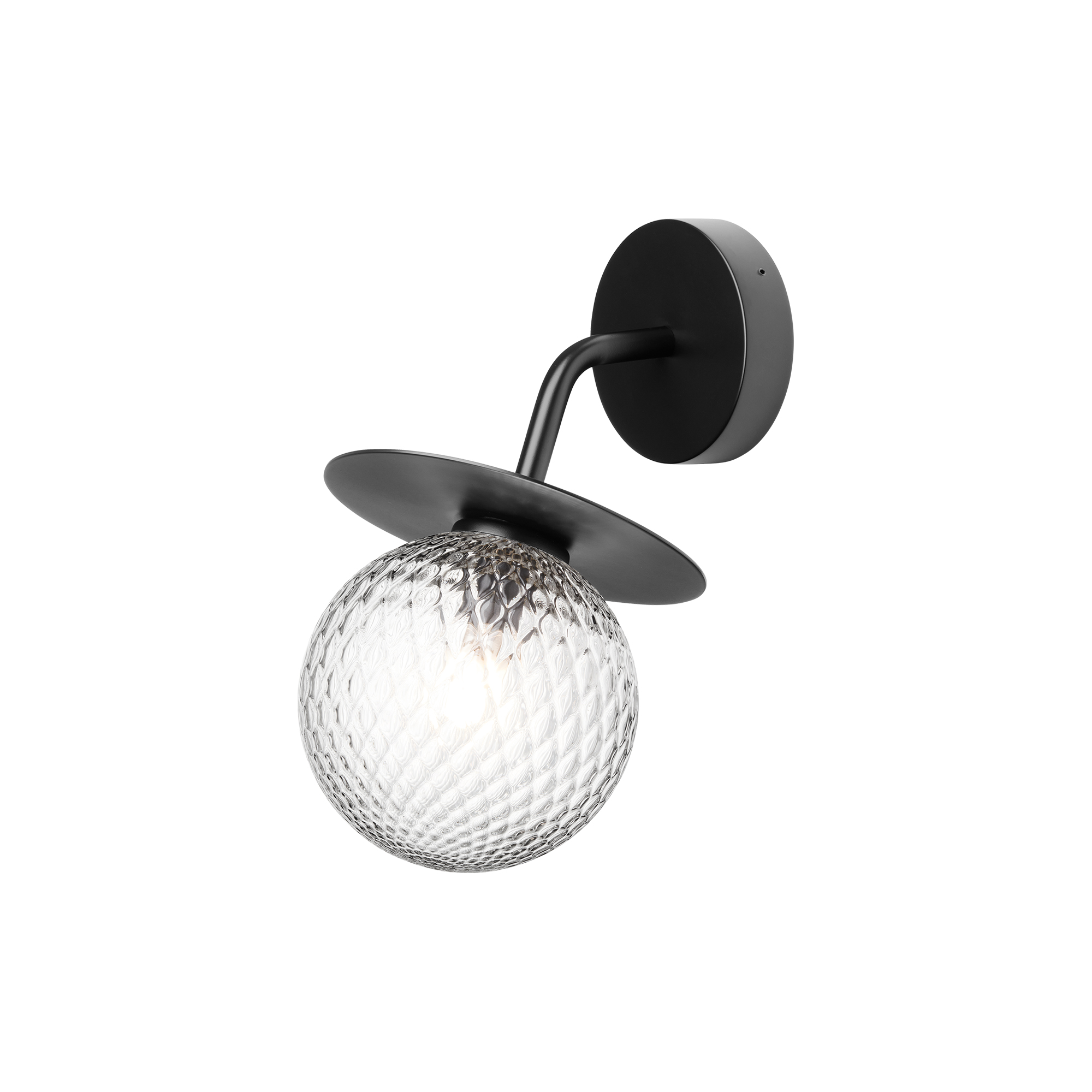 Nuura - Liila Outdoor Wall Lamp, black/optic clear