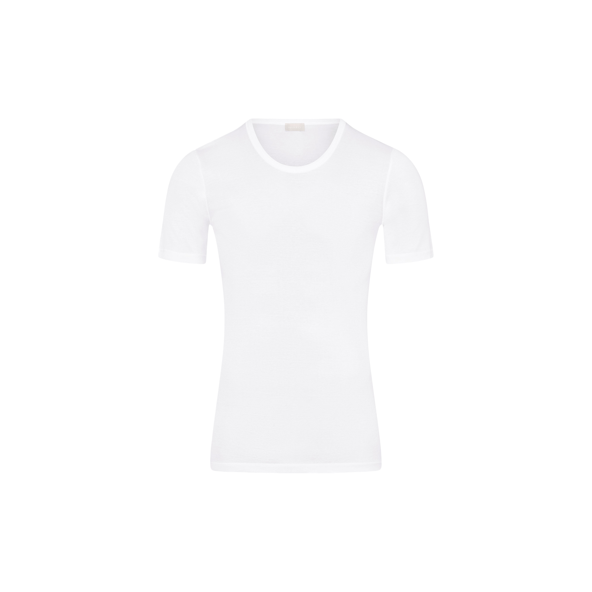 HANRO - Cotton Pure Short Sleeve Shirt, white - Str. L