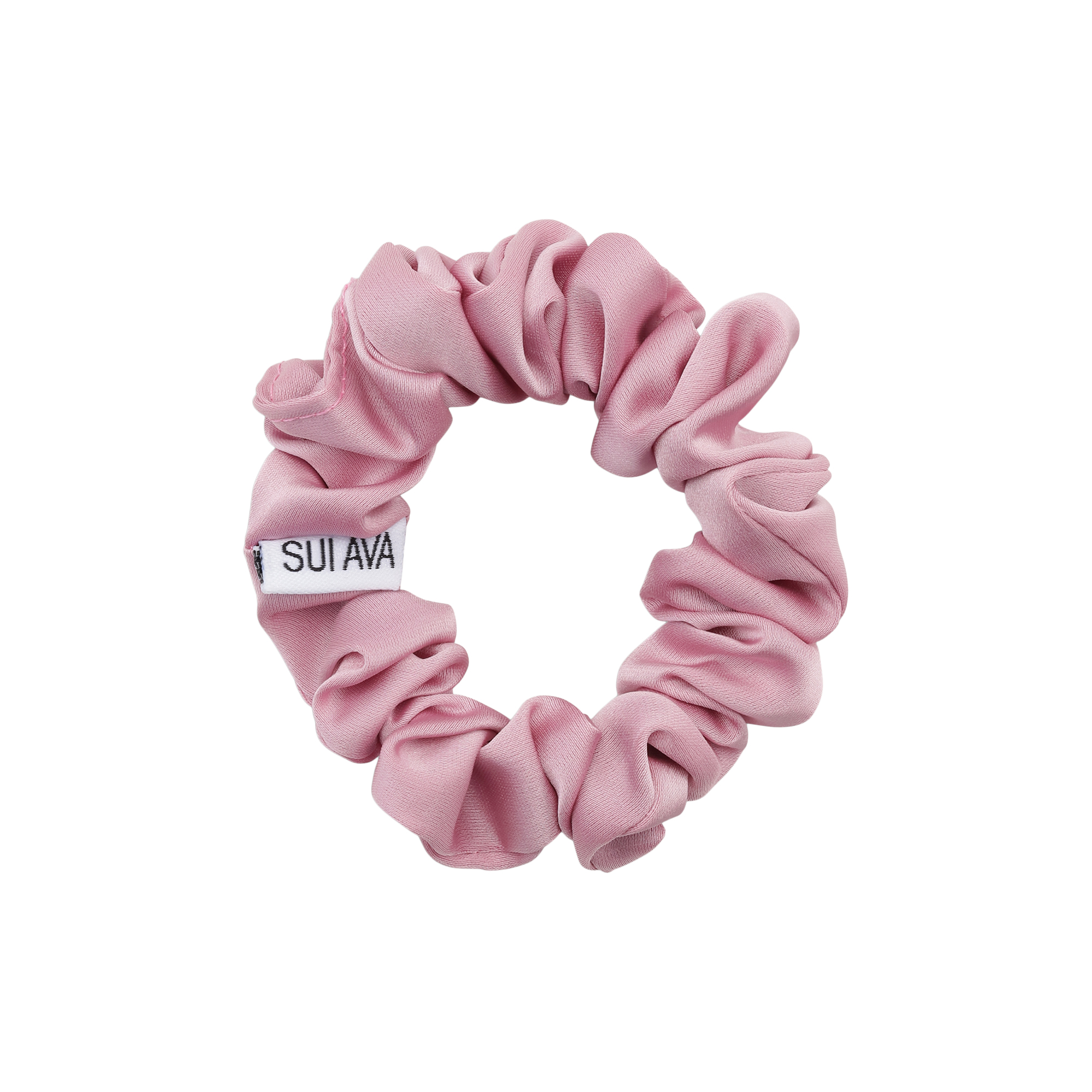SUI AVA - Ruched Ribbon Scrunchie, blush