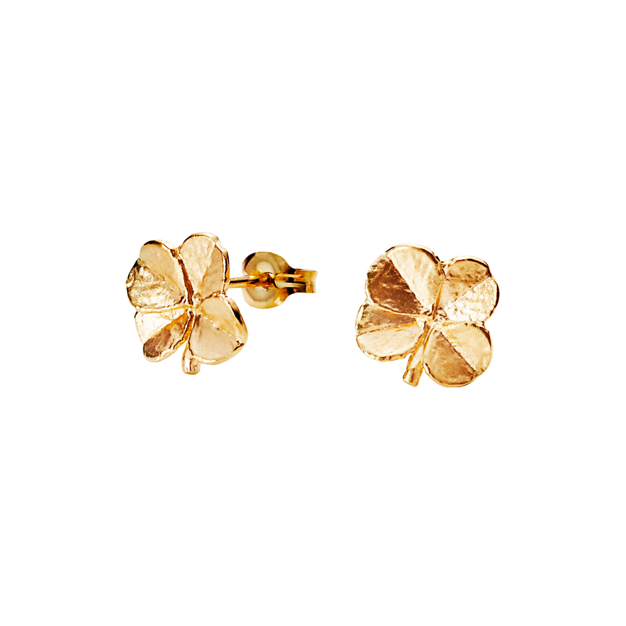 Flora Danica Jewellery - Firkløver ørestik, forgyldt
