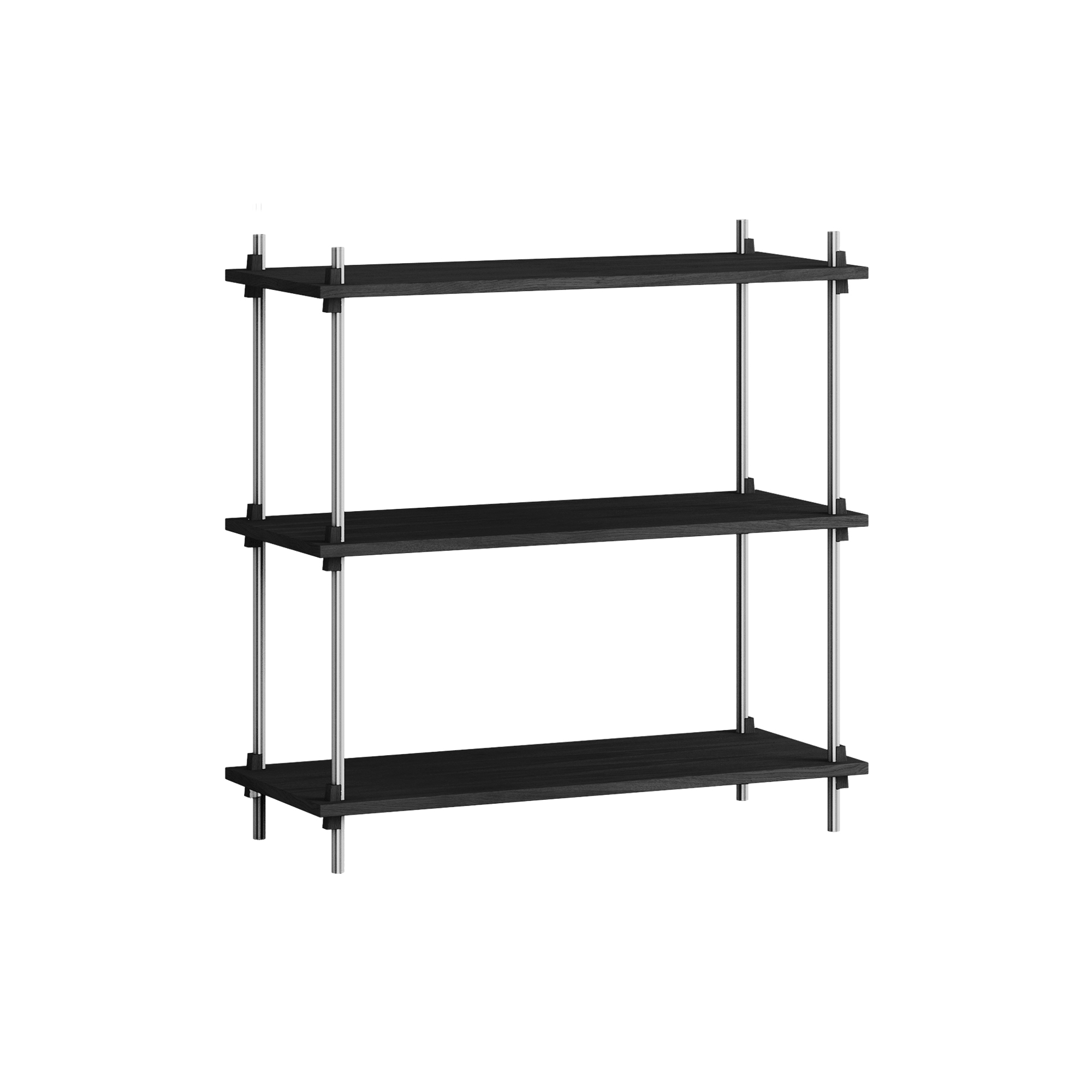 MOEBE - Shelving Classic Standard, black/stainless steel