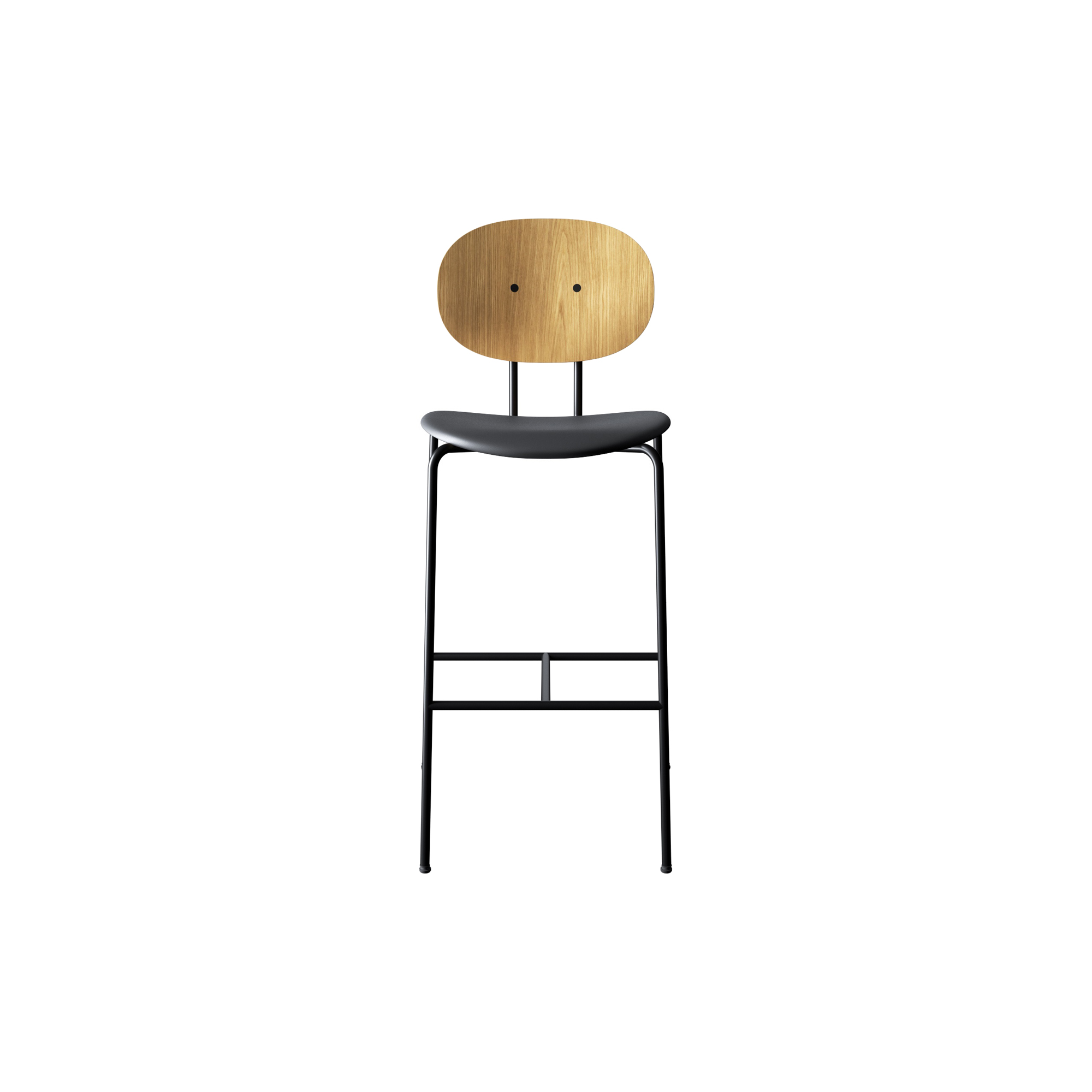 Sibast Furniture - PIET HEIN Bar Chair, olieret eg/Solid Black 509 - H: 108 x B: 55 cm.