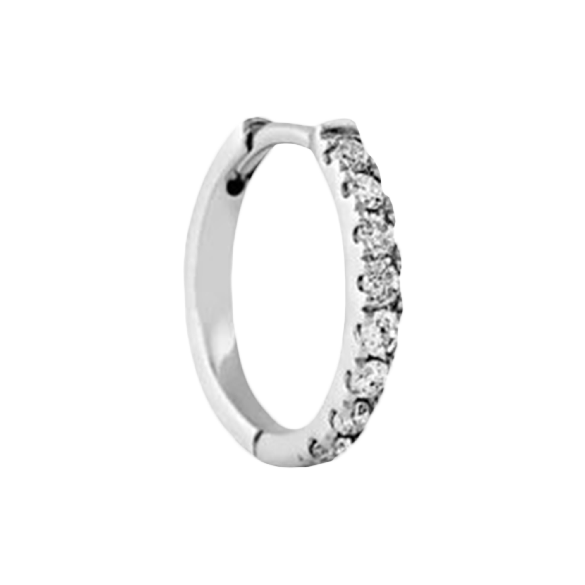 Ro Copenhagen - Rock Classic Grey diamant creol S, hvidguld