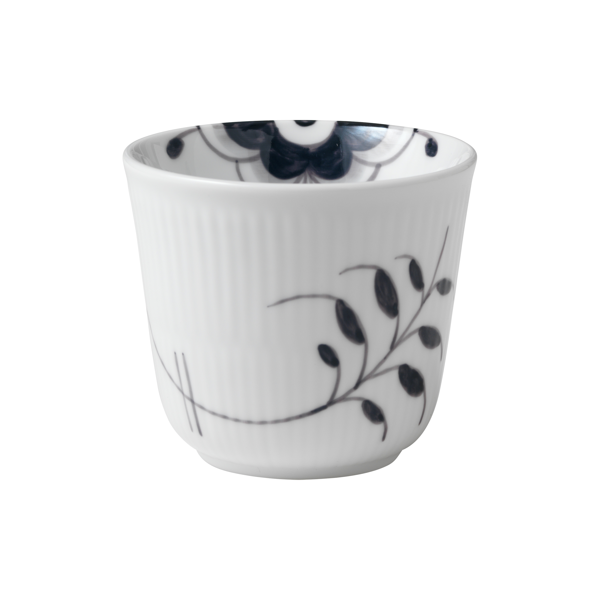 Royal Copenhagen - Sort Mega Riflet termokop 26 cl
