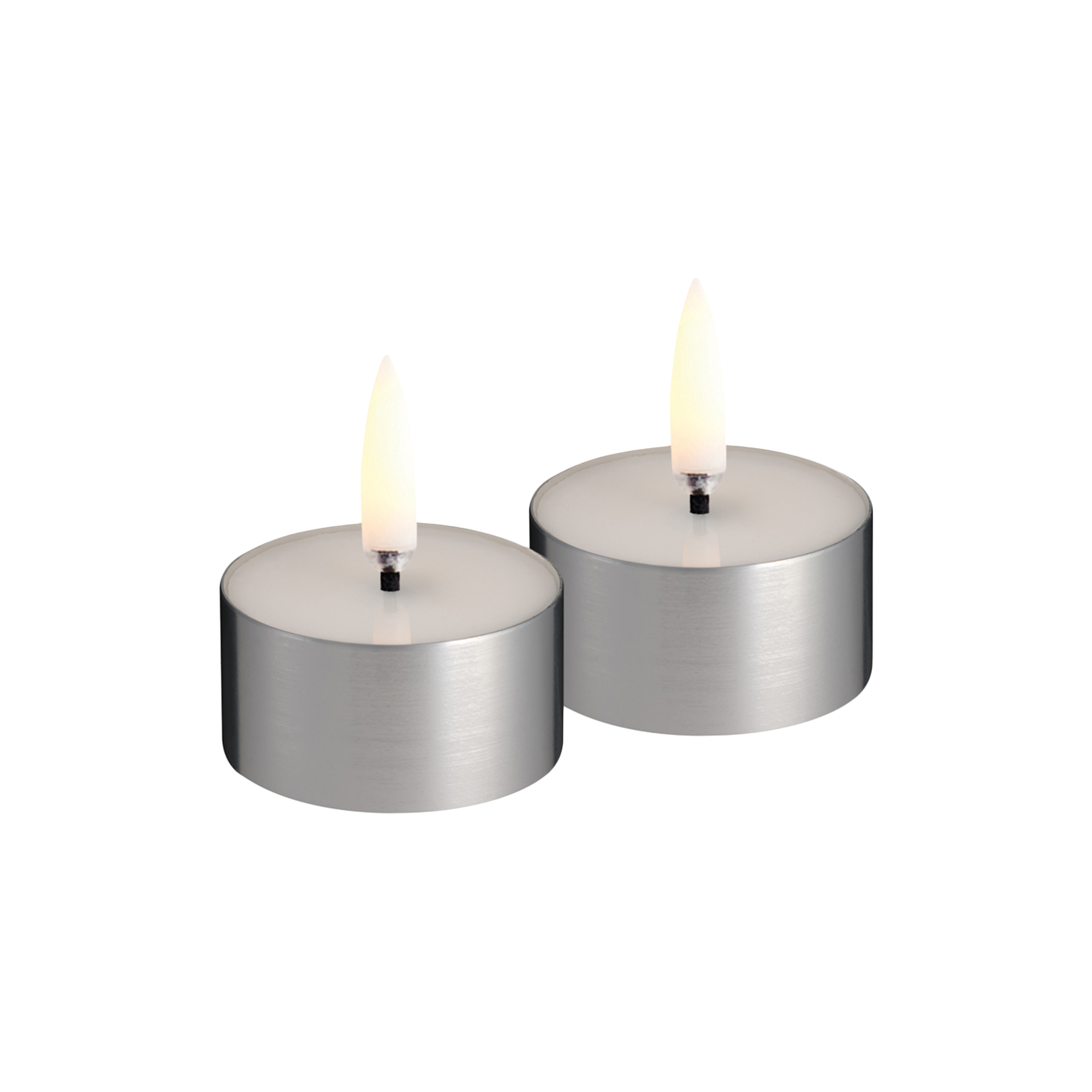 Uyuni Lighting - LED melted tealight 2-pack, silver