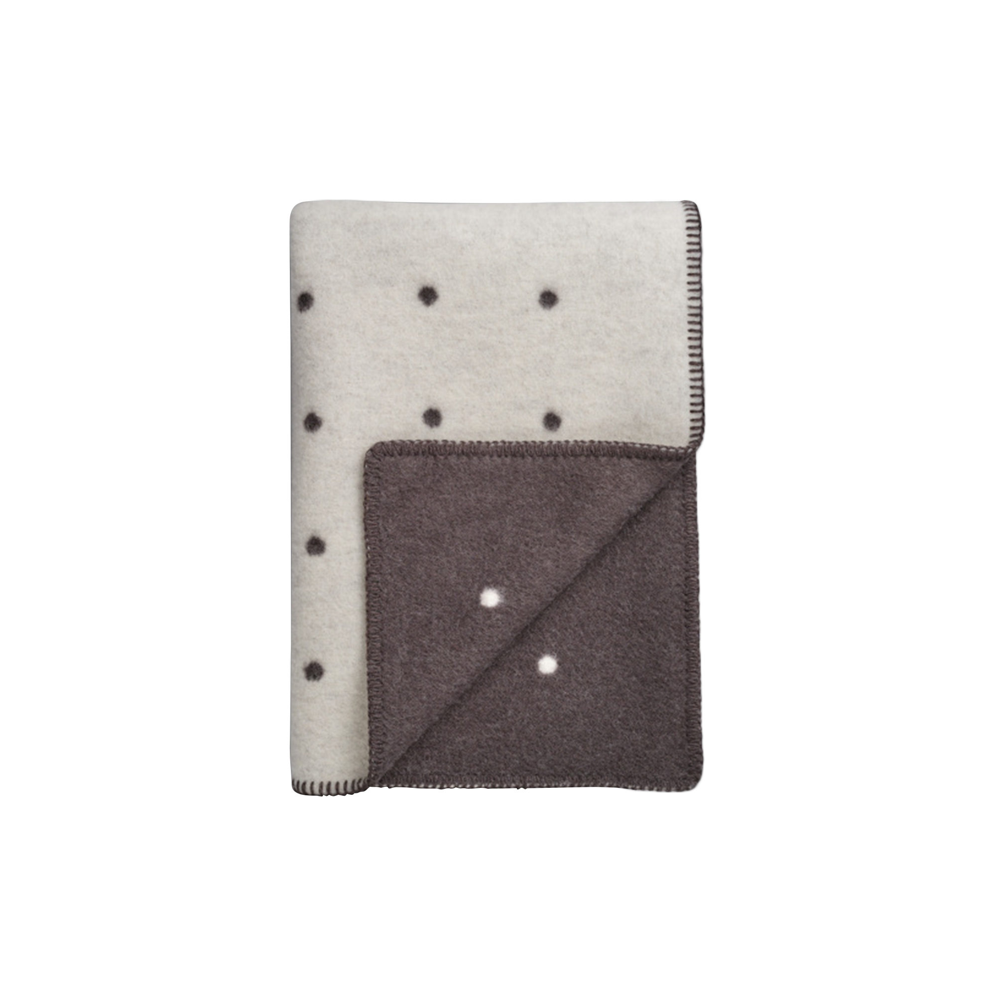 Røros Tweed - PASTILLE Throw, black and white - 135x200 cm