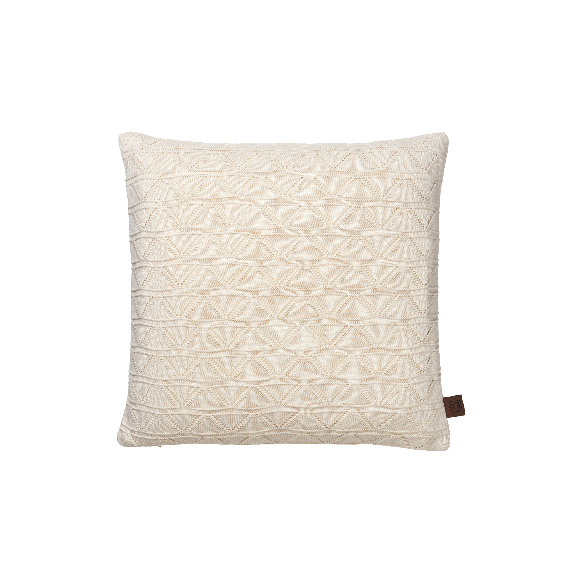 By LOHN - Strikket Pude Mauntain, beige melange