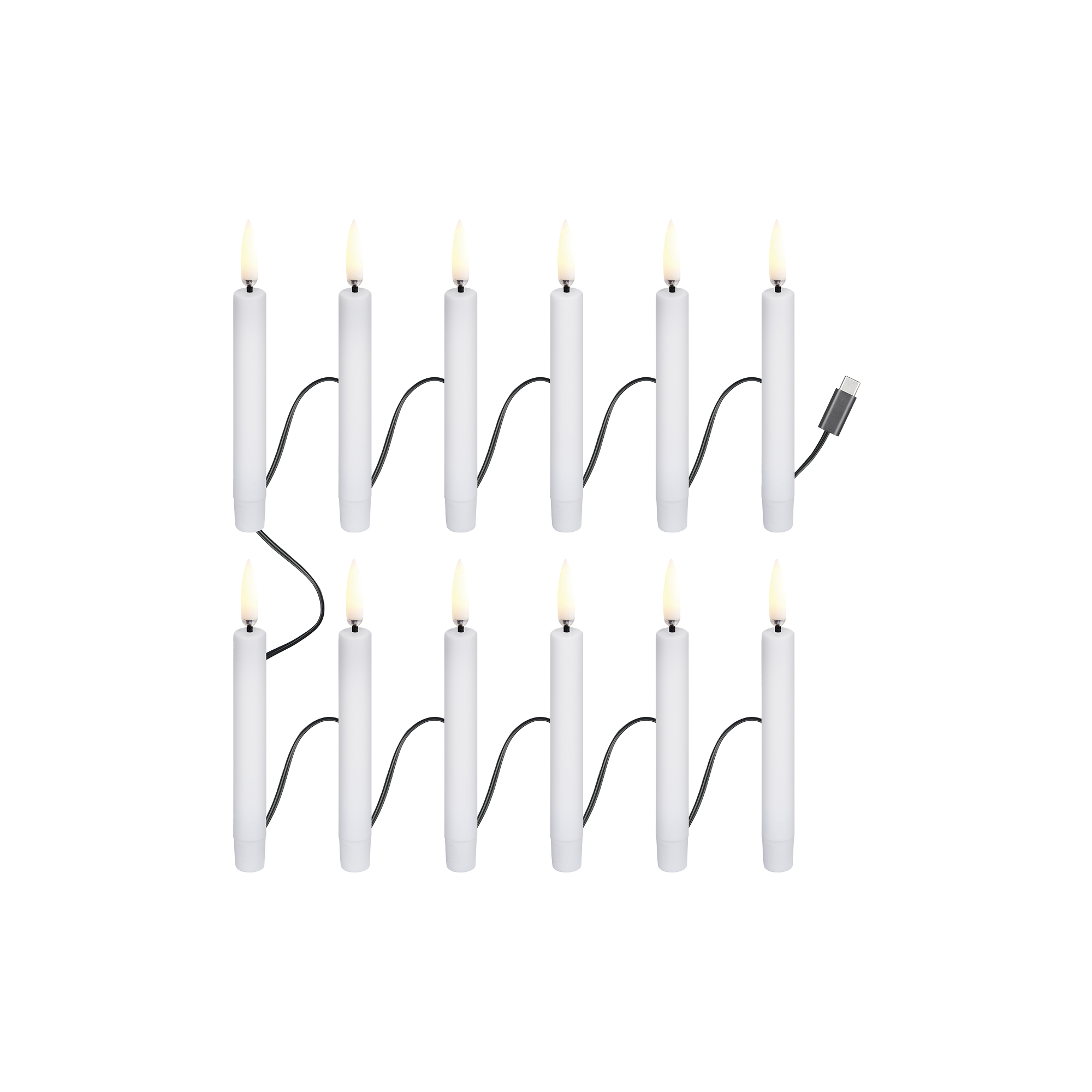 Uyuni Lighting - Christmas string 12 candles USB-C, white