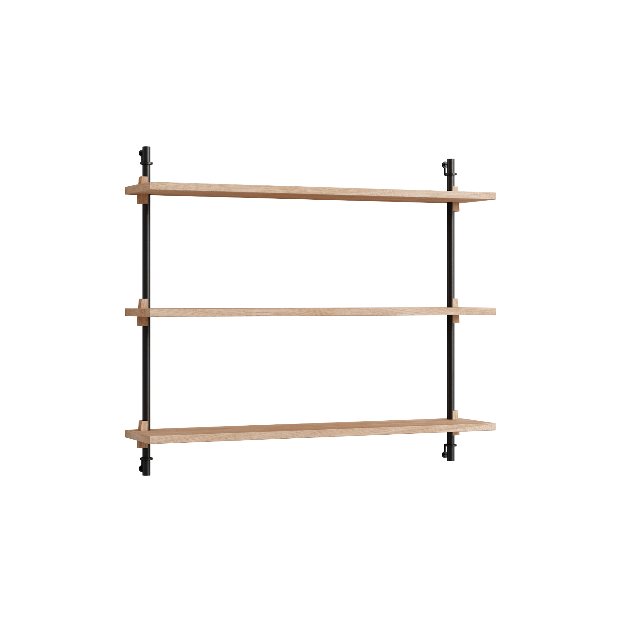 MOEBE - Wall Shelving Small, oak/black