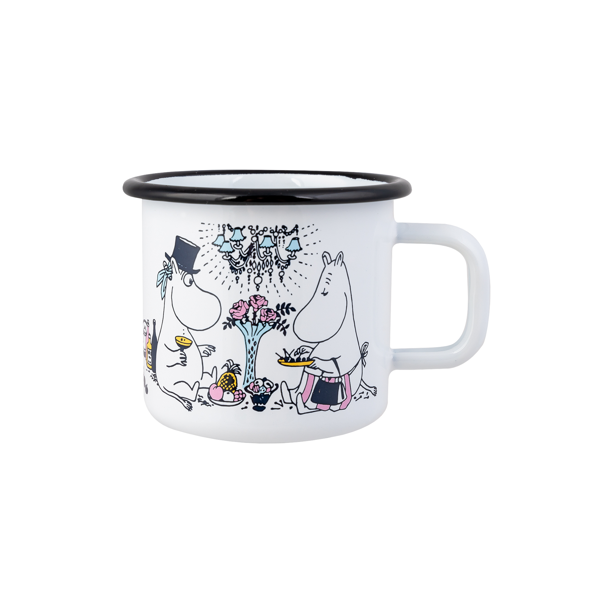 Muurla - Date aften emaljekrus, hvid, Moomin by Muurla