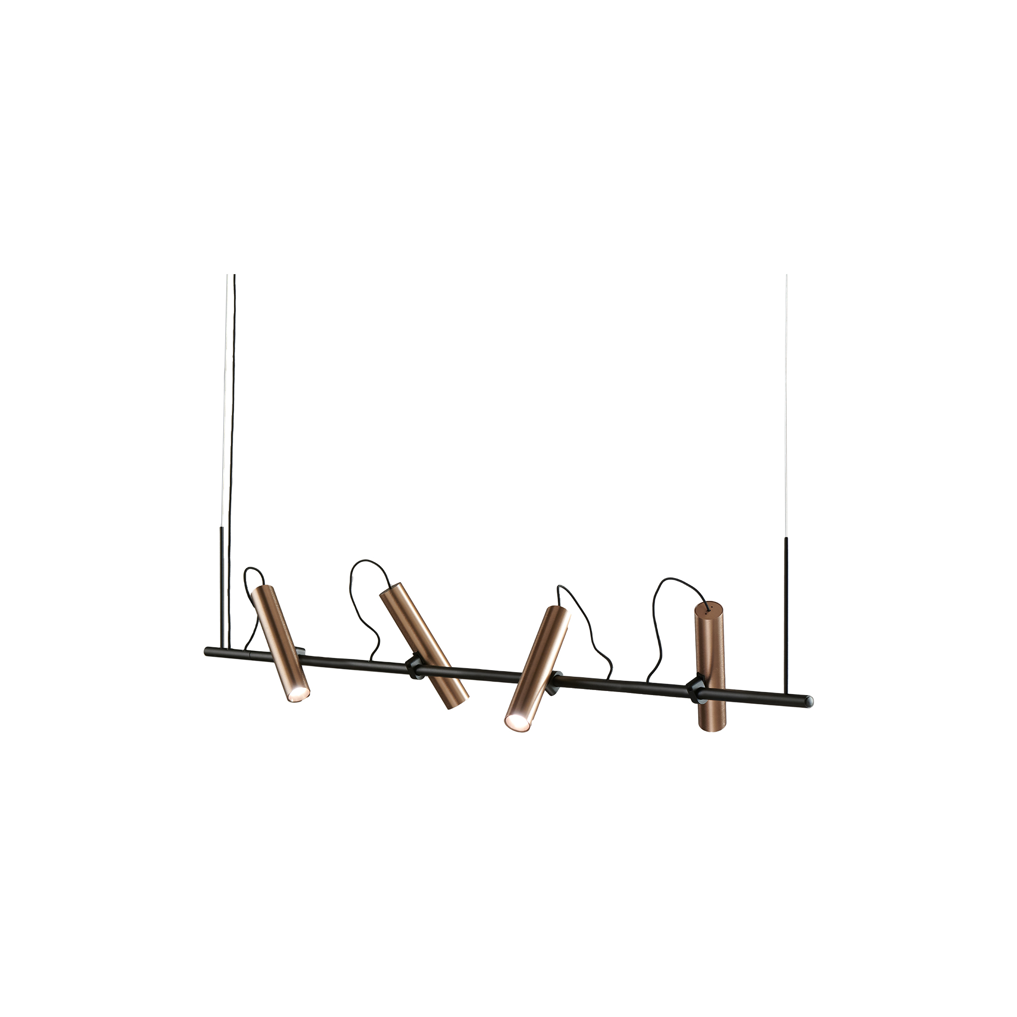 LIGHT-POINT - SPIRIT S1500 pendel, black/rose gold - L: 150 cm.