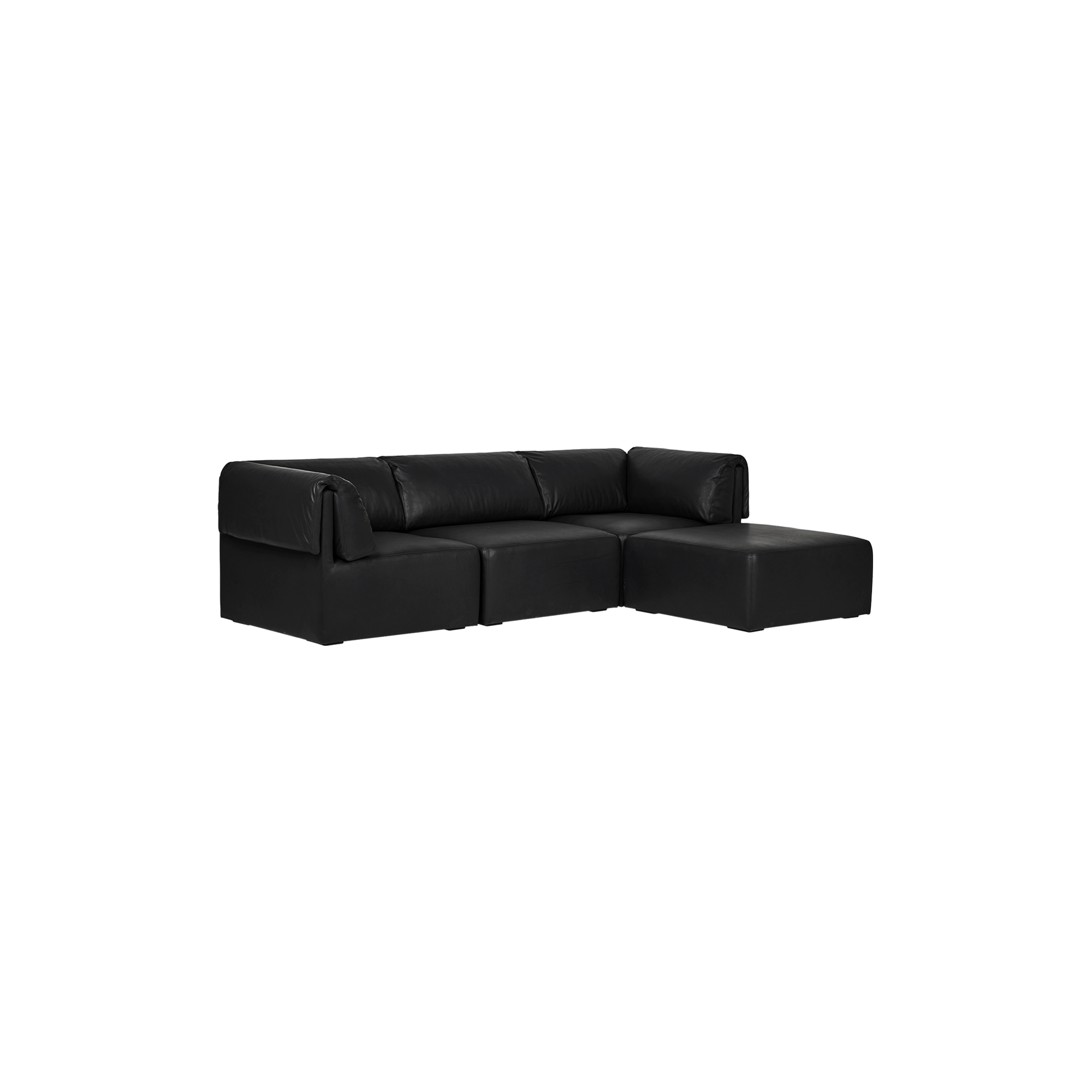 GUBI - 3-seater Wonder Sofa with Armrests and Chaise Longue, Brescia 0509 - H: 76 x B: 280 x D: 185 cm.