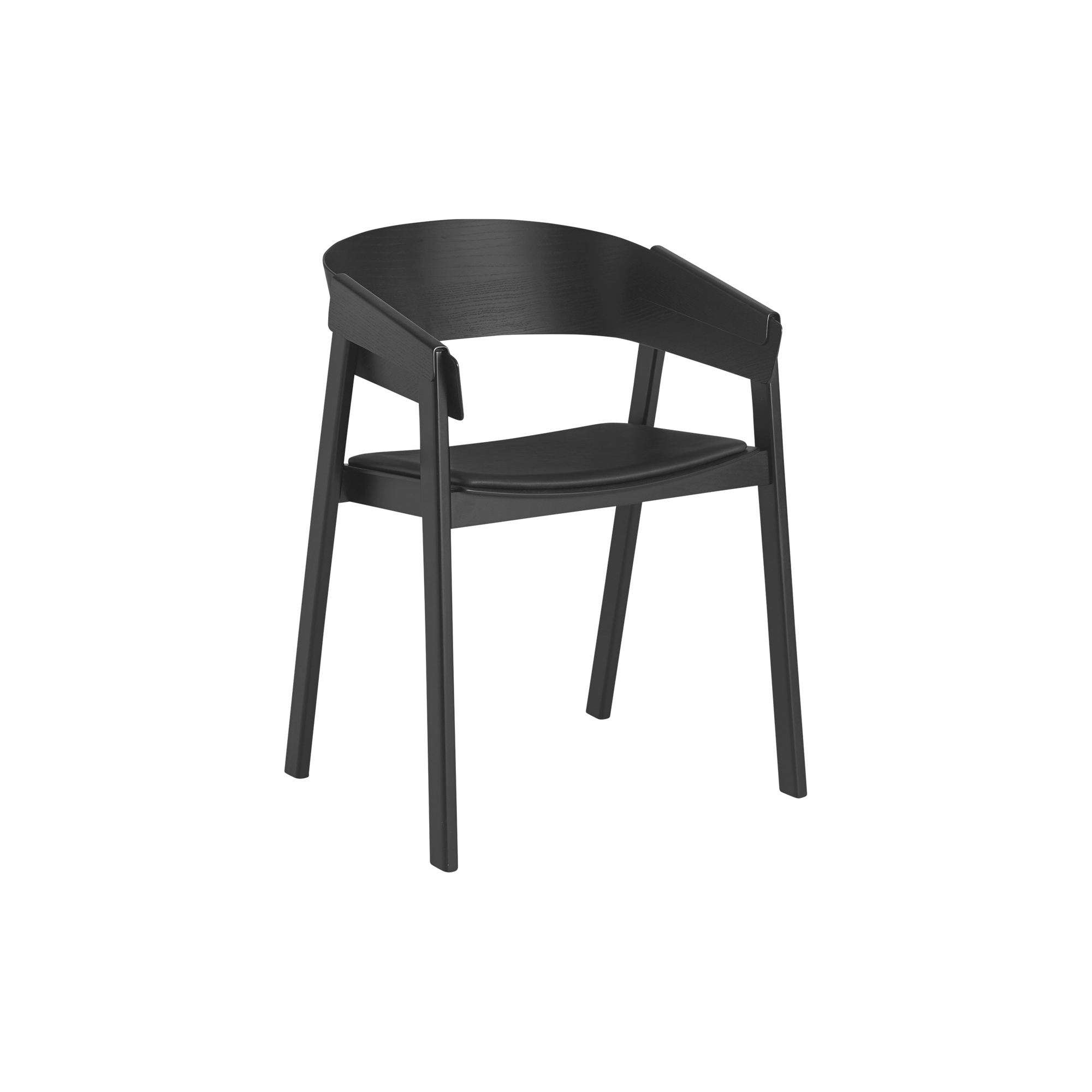Muuto - Cover Armchair, refine leather black/black