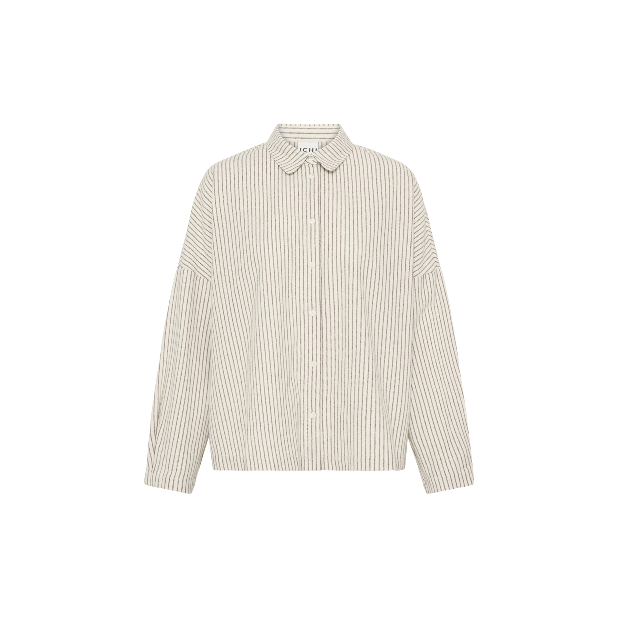 ICHI - IHTAMANNA Shirt, birch/coffee bean stripe - Str. 36