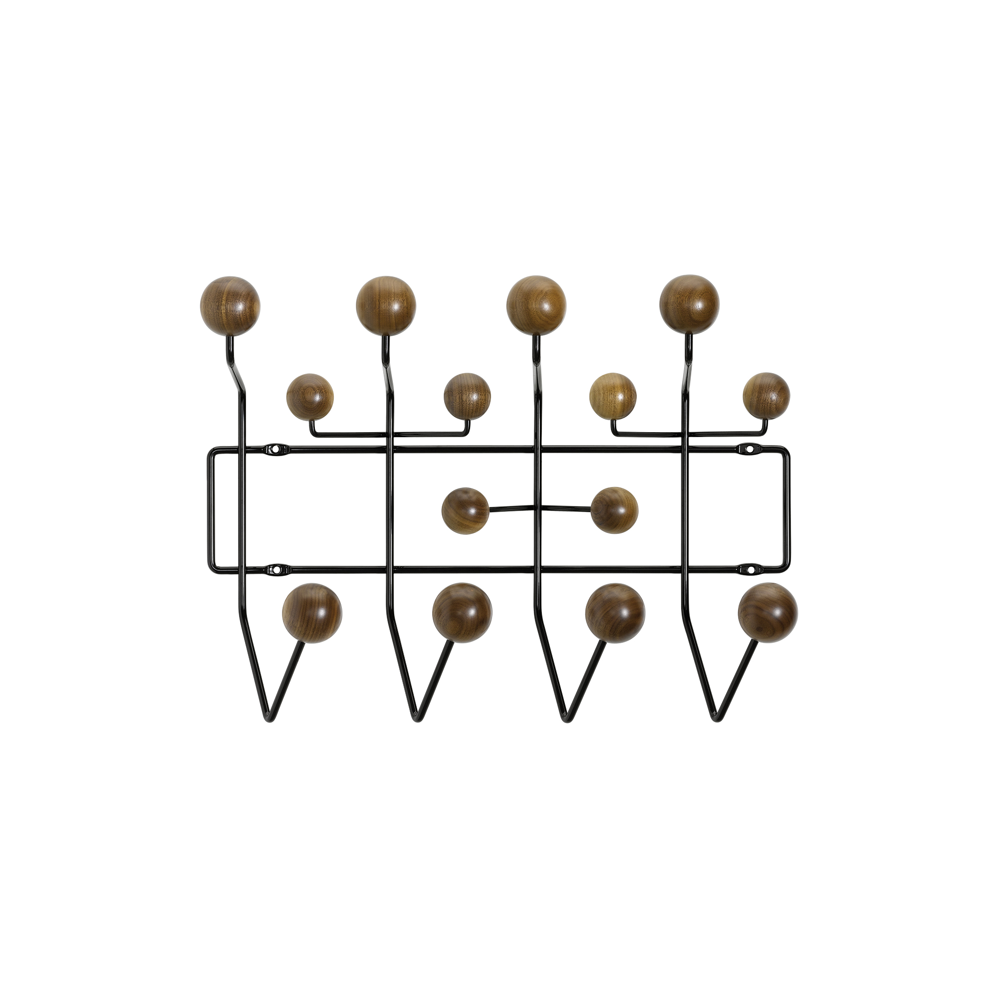Vitra - Hang It All knagerække, walnut - H: 37 x B: 50,5 x D: 17 cm.