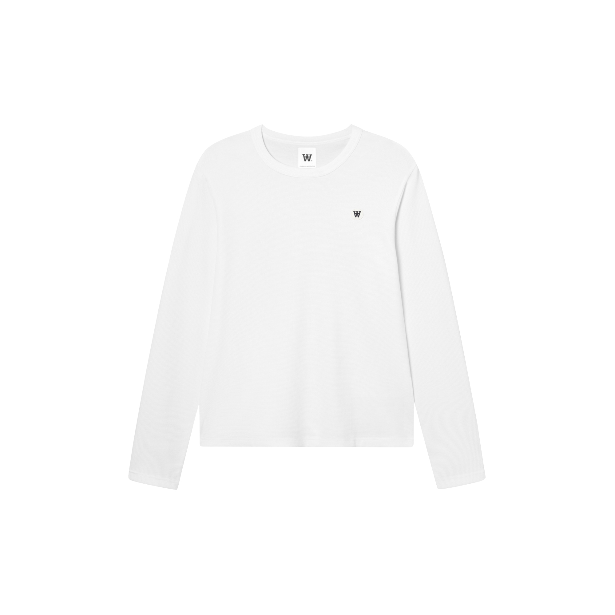 Wood Wood - WWAce LS Tee, bright white - Str. S