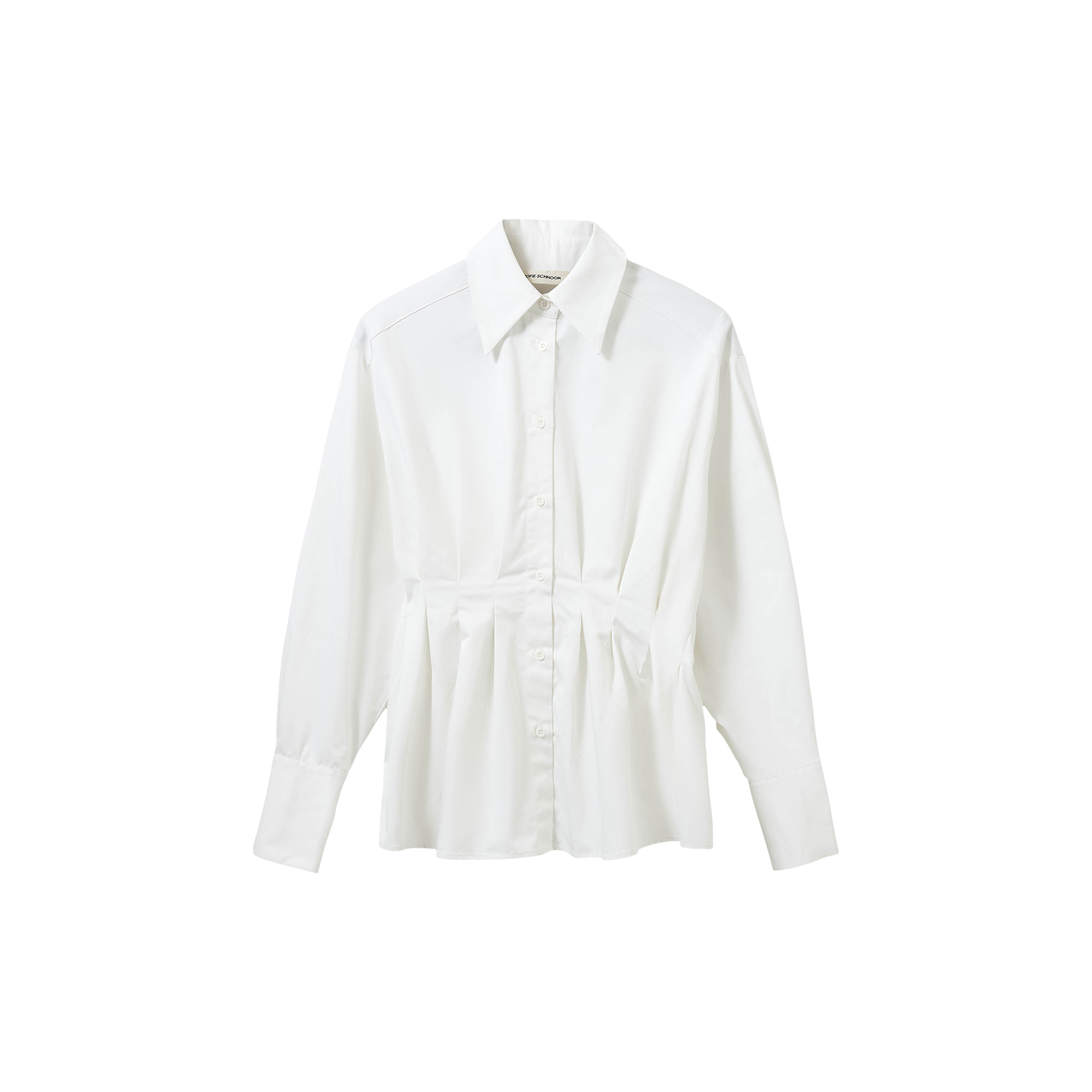 Sofie Schnoor - MIKRASW FITTED SHIRT WITH PLEATS, off white - Str. 42