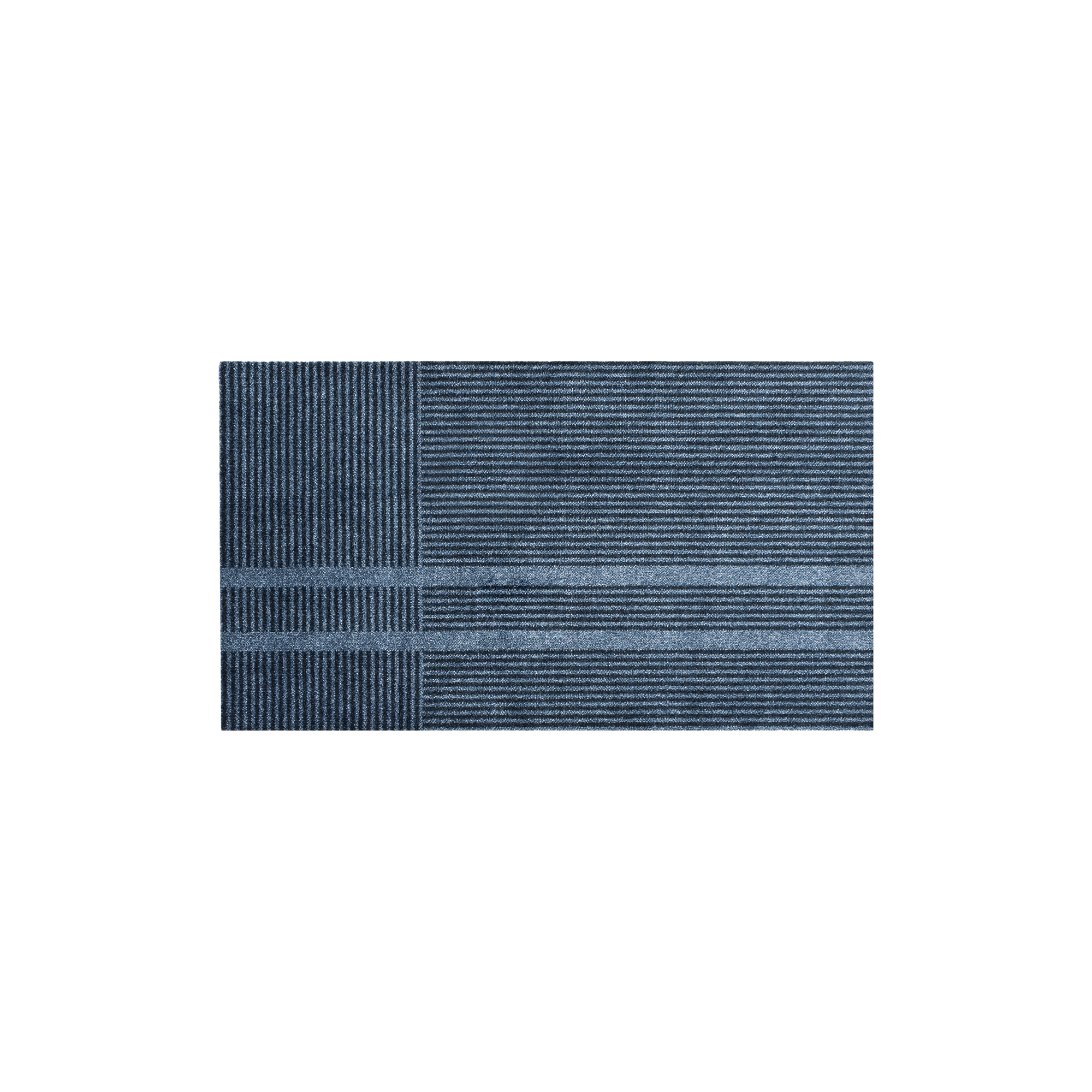 Heymat - Løype Stormy Blue dørmåtte - 85x150 cm