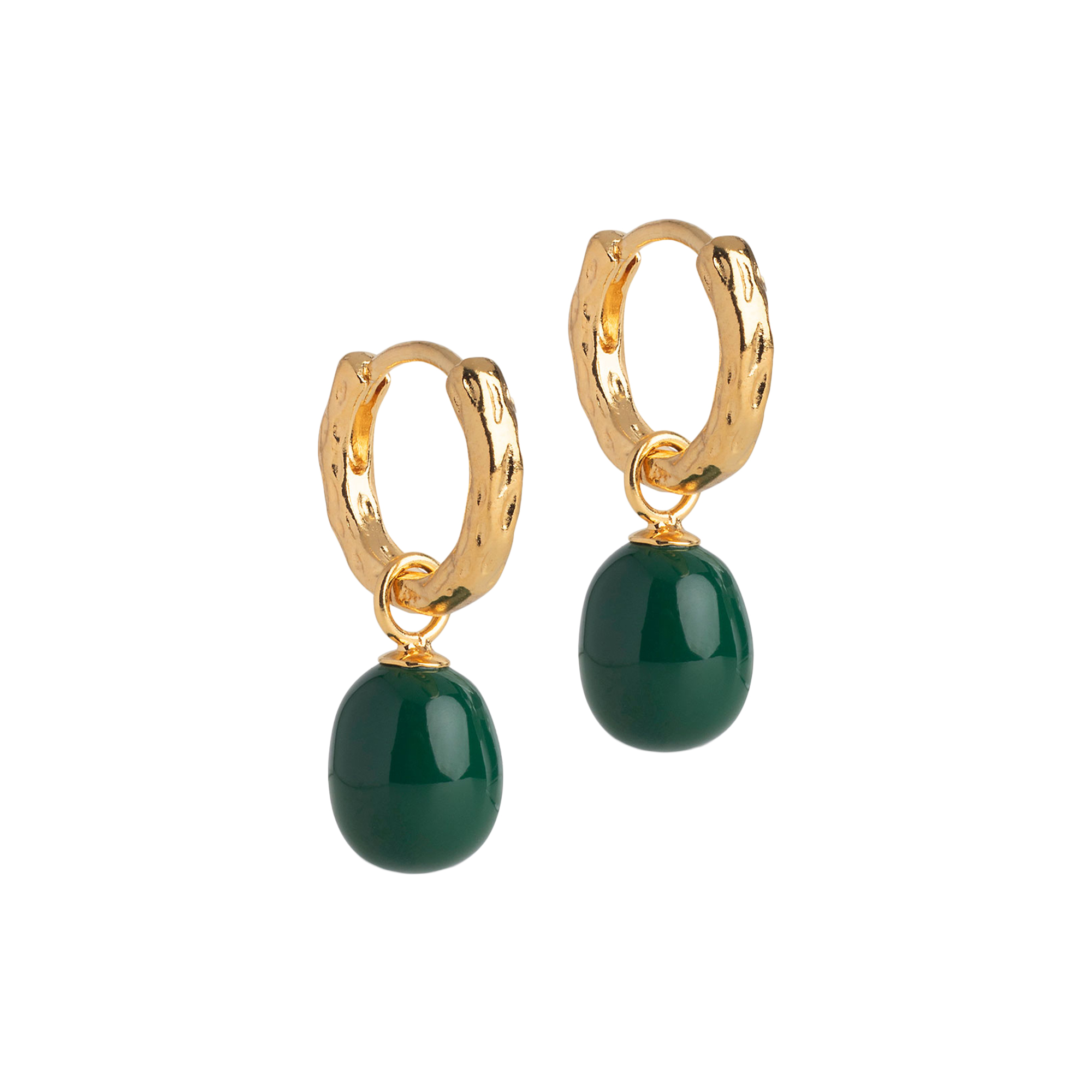 ENAMEL Copenhagen - Significant hoops, petrol green