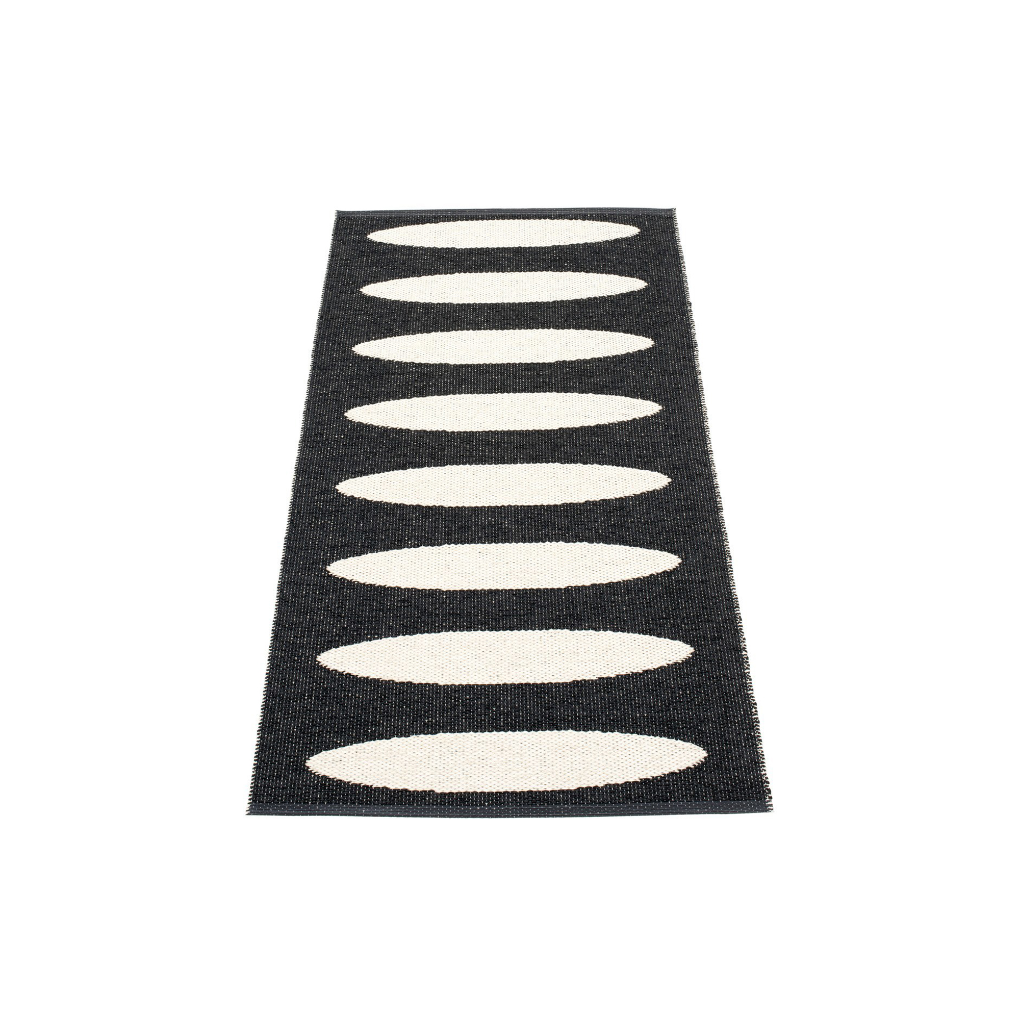 Pappelina - Ella gulvløber, black/vanilla - 70x150 cm