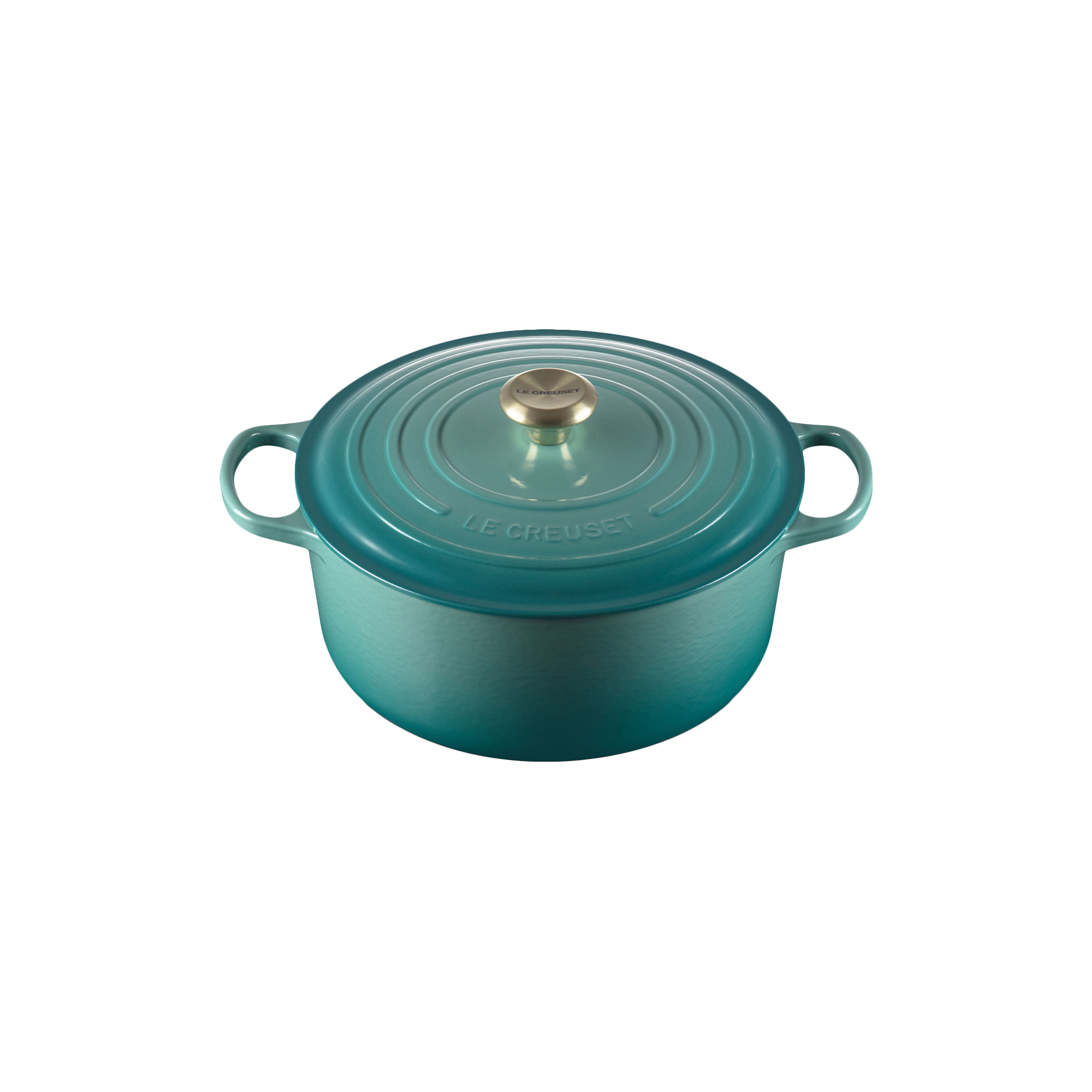Le Creuset - Signature rund støbejernsgryde Ø 28 cm, bleu riviera - Ø28 cm