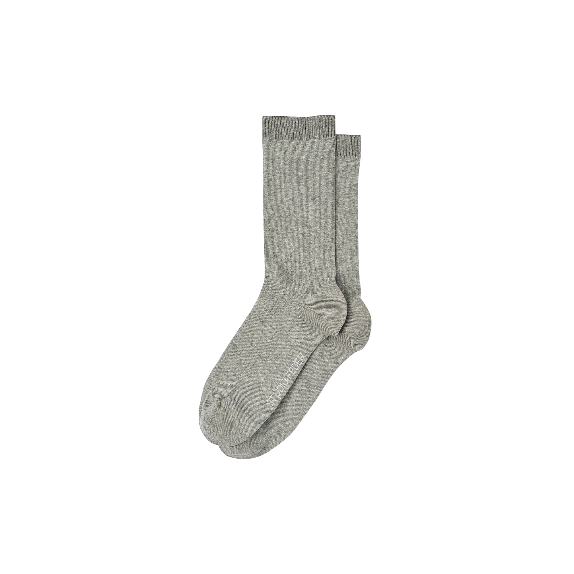 Studio Feder - Minna bomuld sok, grey melange - 36-38