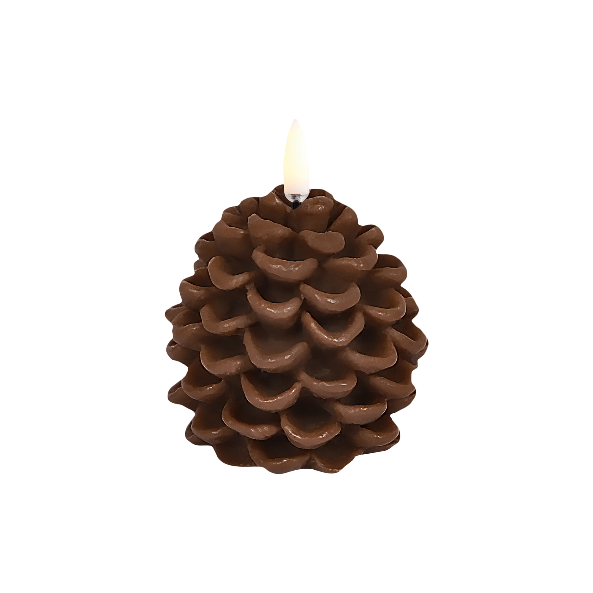 Uyuni Lighting - LED candle pine cone, brown