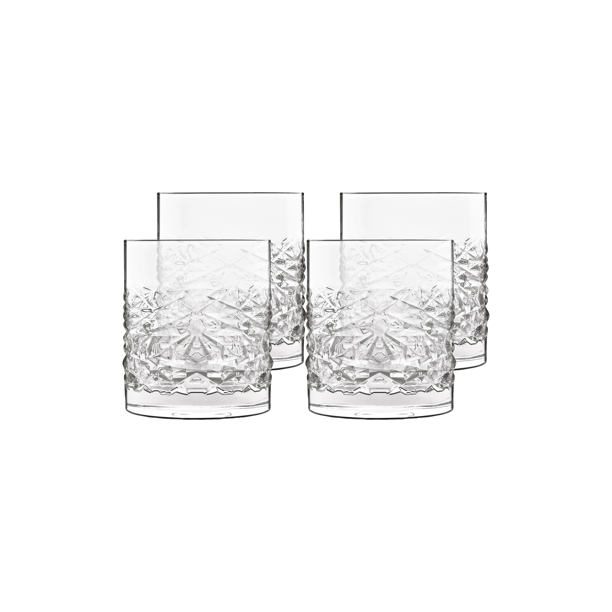 Luigi Bormioli - Mixology Textures Vandglas/whiskyglas 4 stk.