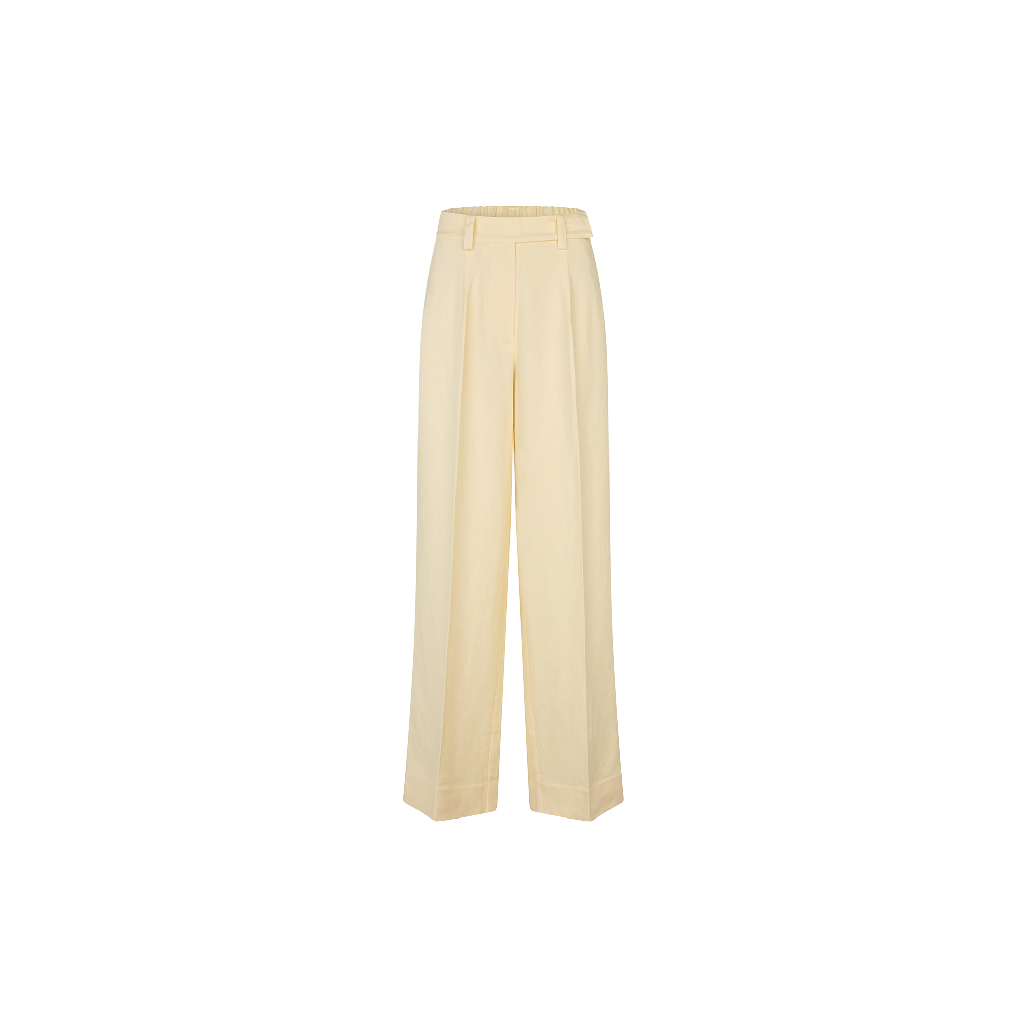 Second Female - Lino Classic Trousers, alabaster gleam - Str. M