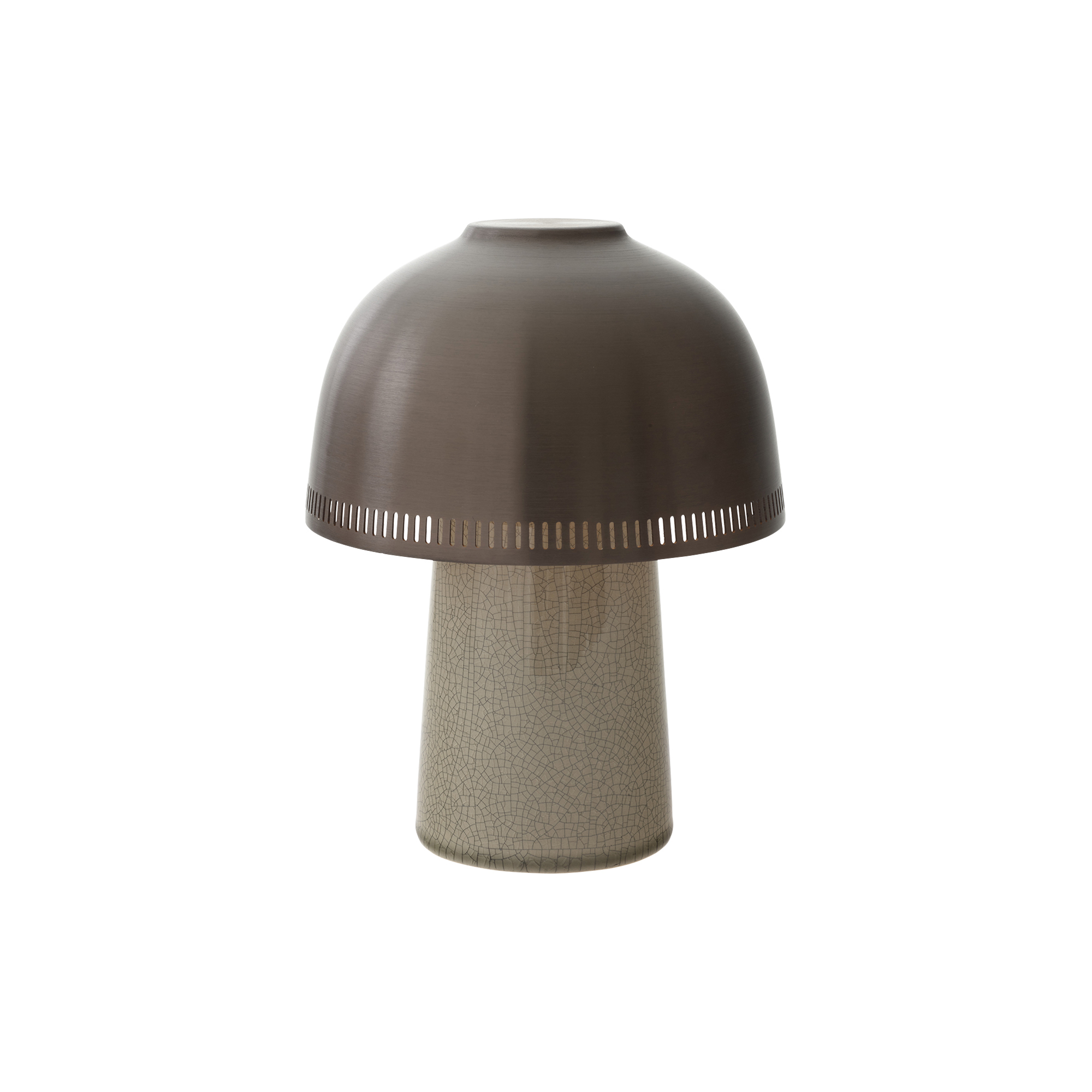 &Tradition - Raku SH8 transportabel bordlampe, beige grey/bronzed - H: 21 x Ø 16 cm.