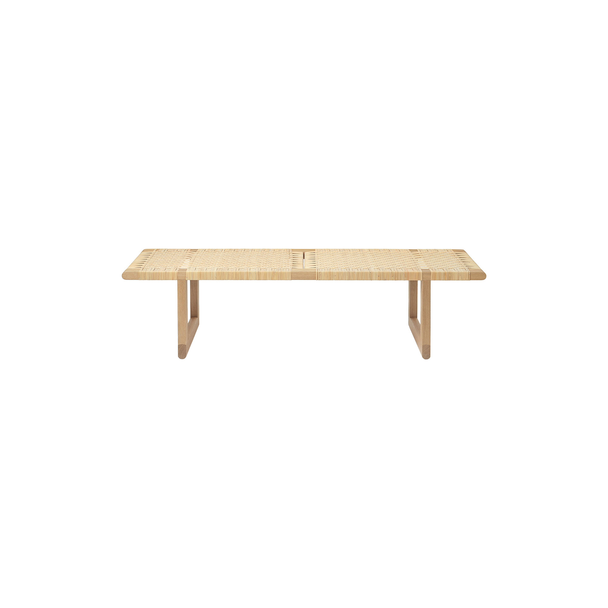 Carl Hansen & Søn - BM0488L Table Bench bord, olieret eg/rattan - L138 cm