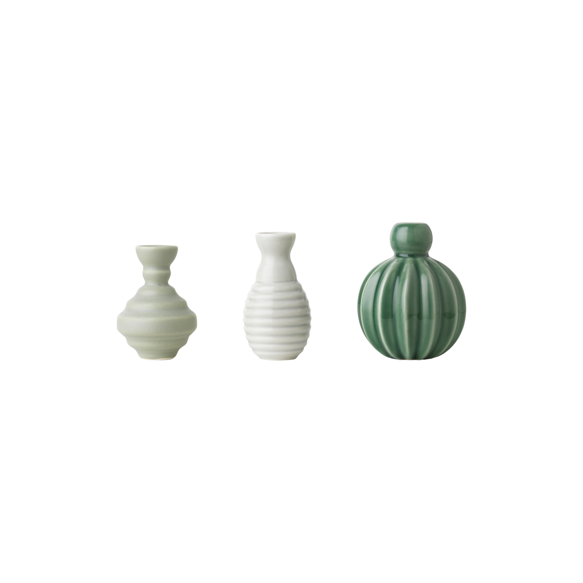 Dottir Nordic Design - Samsurium Minibell vasesæt, green