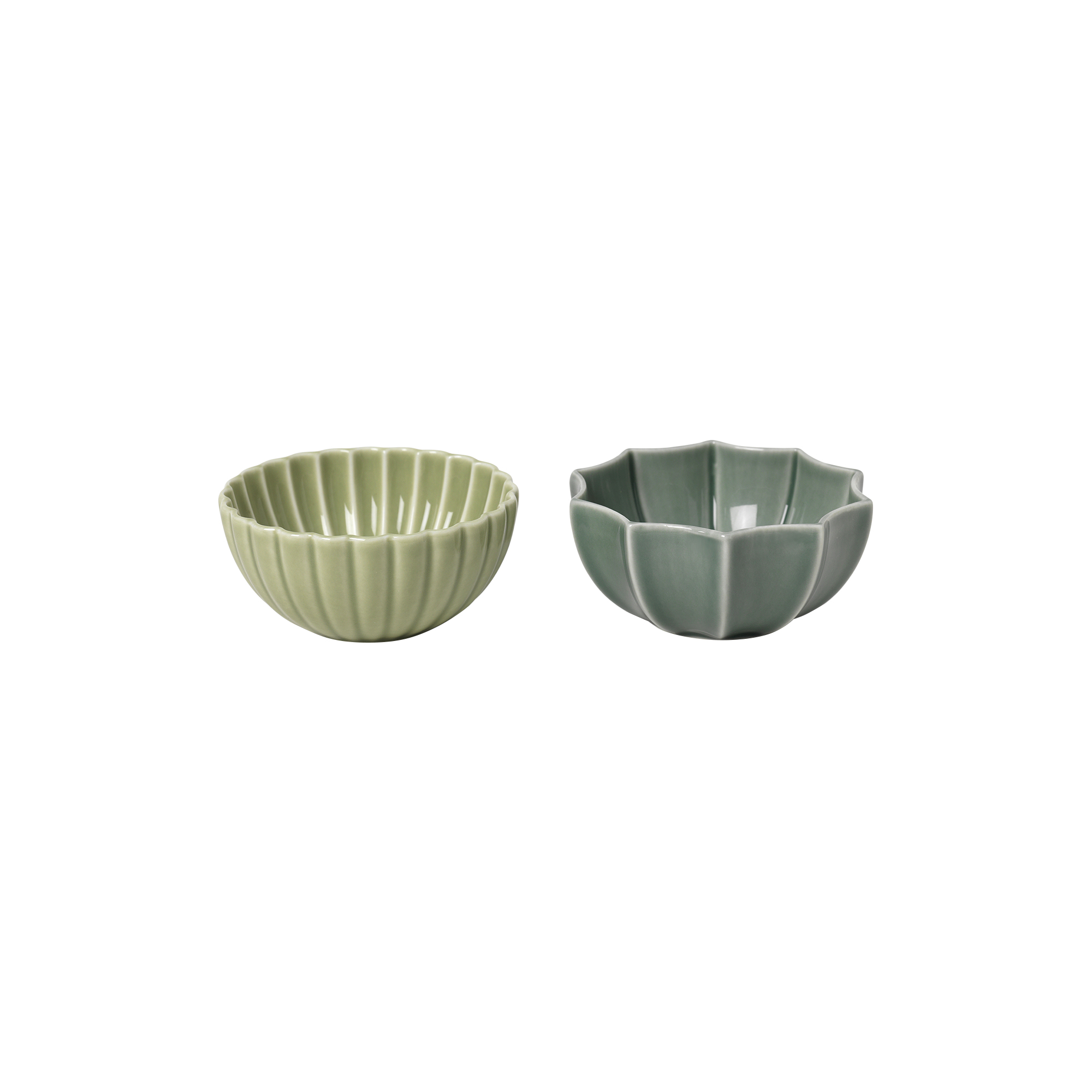 Dottir Nordic Design - Samsurium sæt af 2 mini skåle, wasabi & spruce