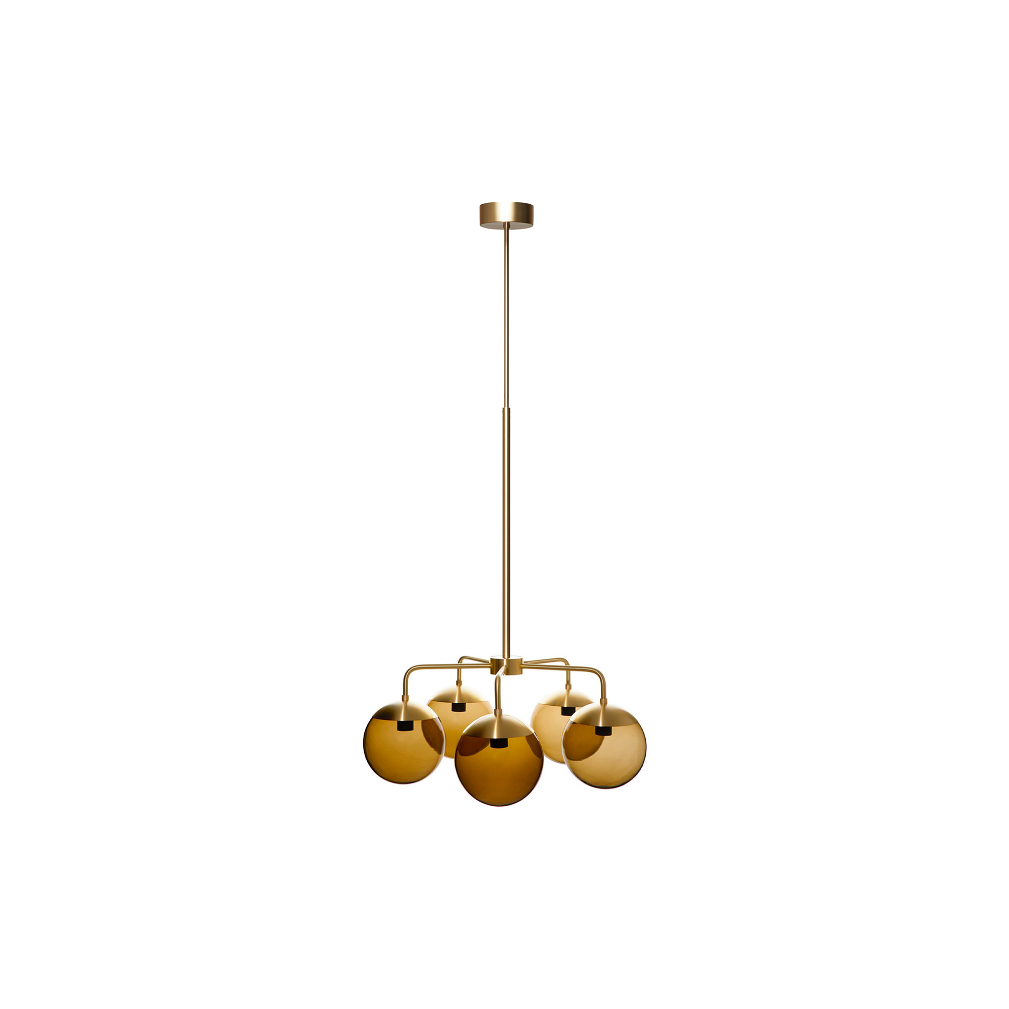 Rubn - Lord 5 Chandelier, brass/brown